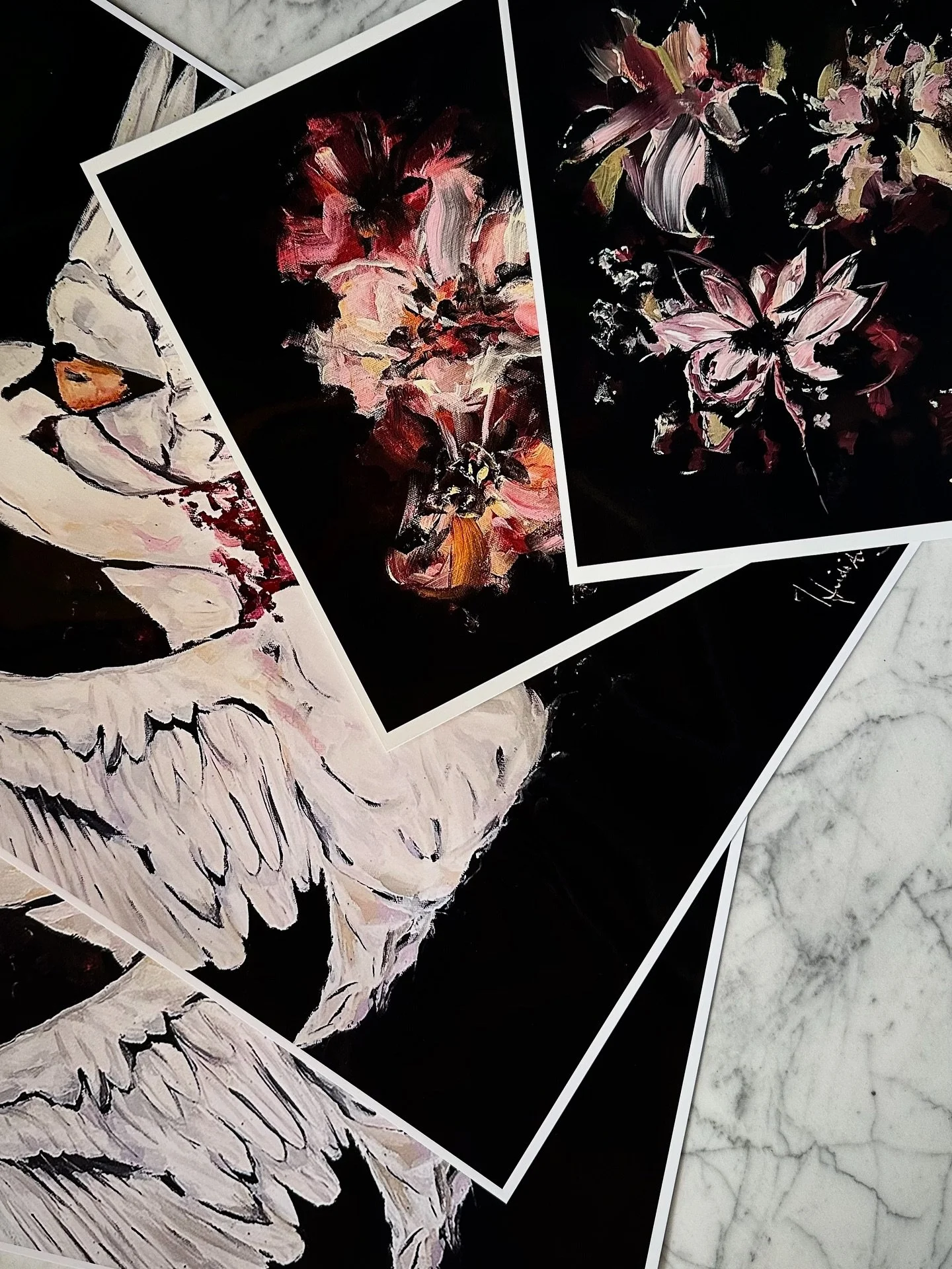 Surprise! 🦢 🖤🪷 select limited edition, glossy art prints are now available with Above Artistry ✨ and are available in two sizes

These prints are perfect to add to your gallery wall, fill your empty wall space, and be able to have quality art in y