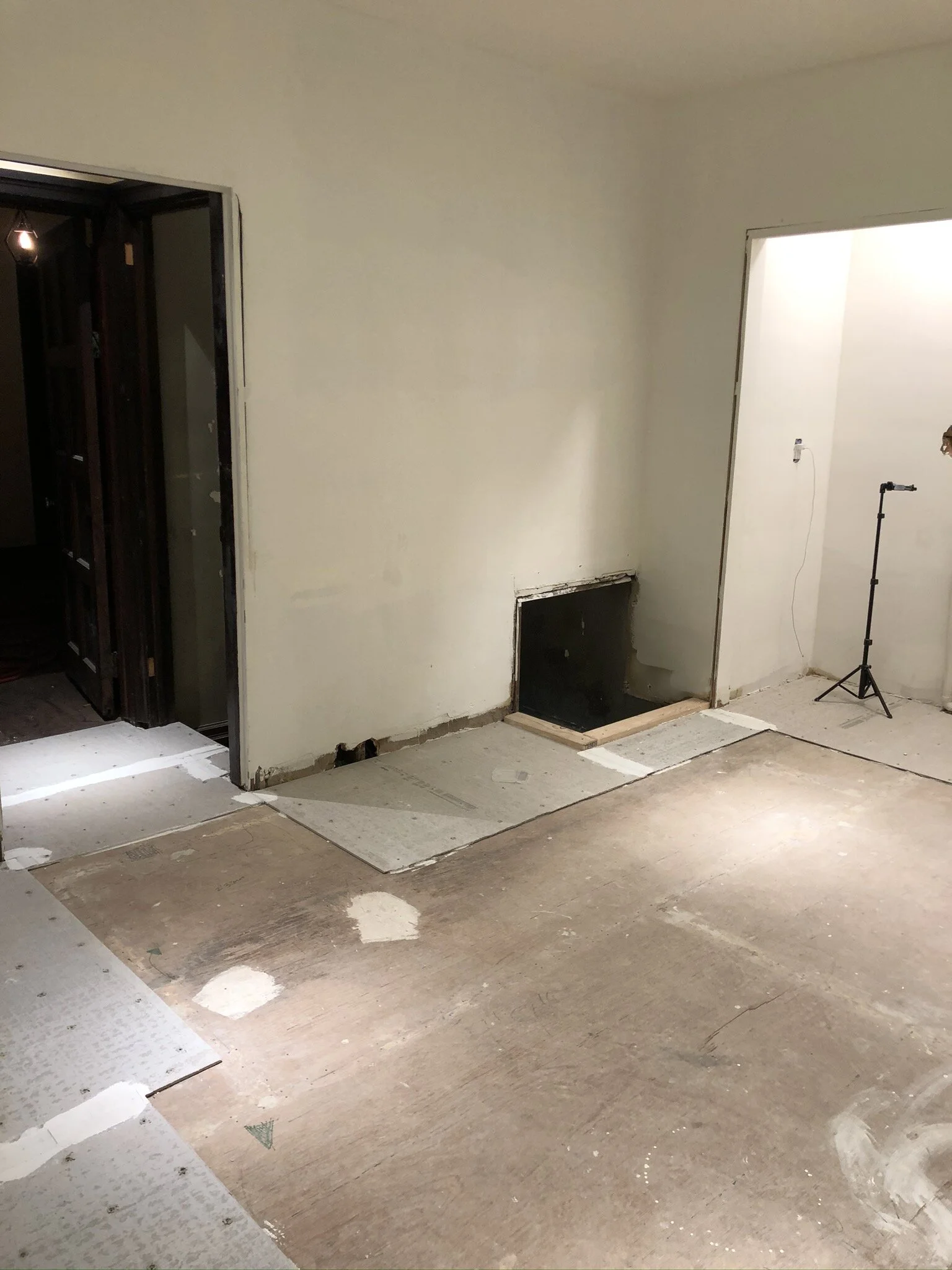 HardiBacker perimeter completed