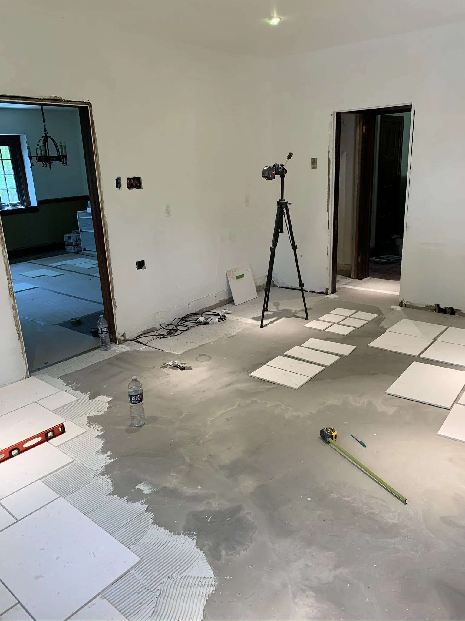 Try to make everything perfect with laser level