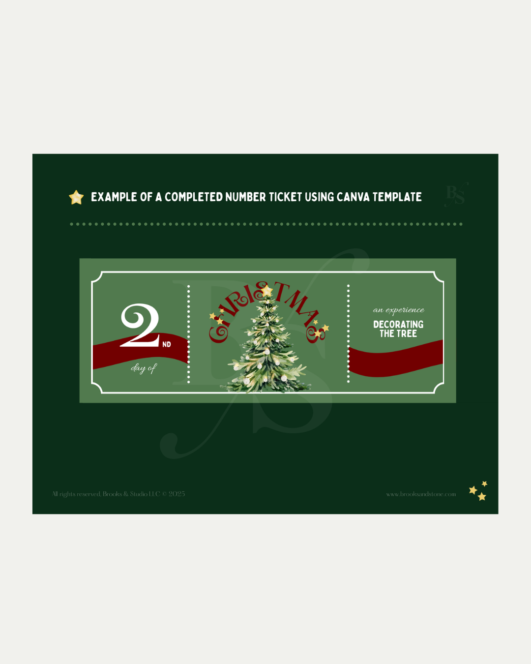 Advent Calendar Activity "Tickets"