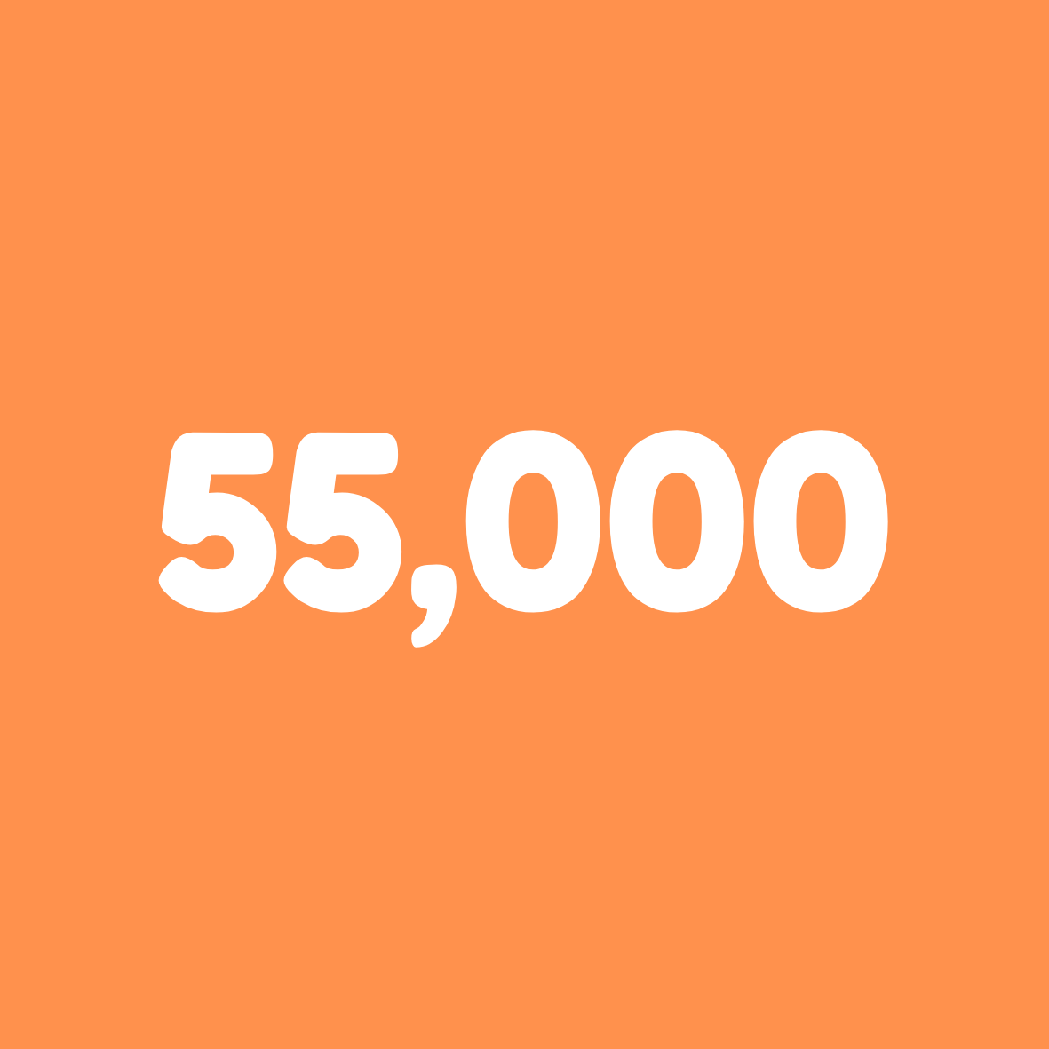 55,000 on orange background