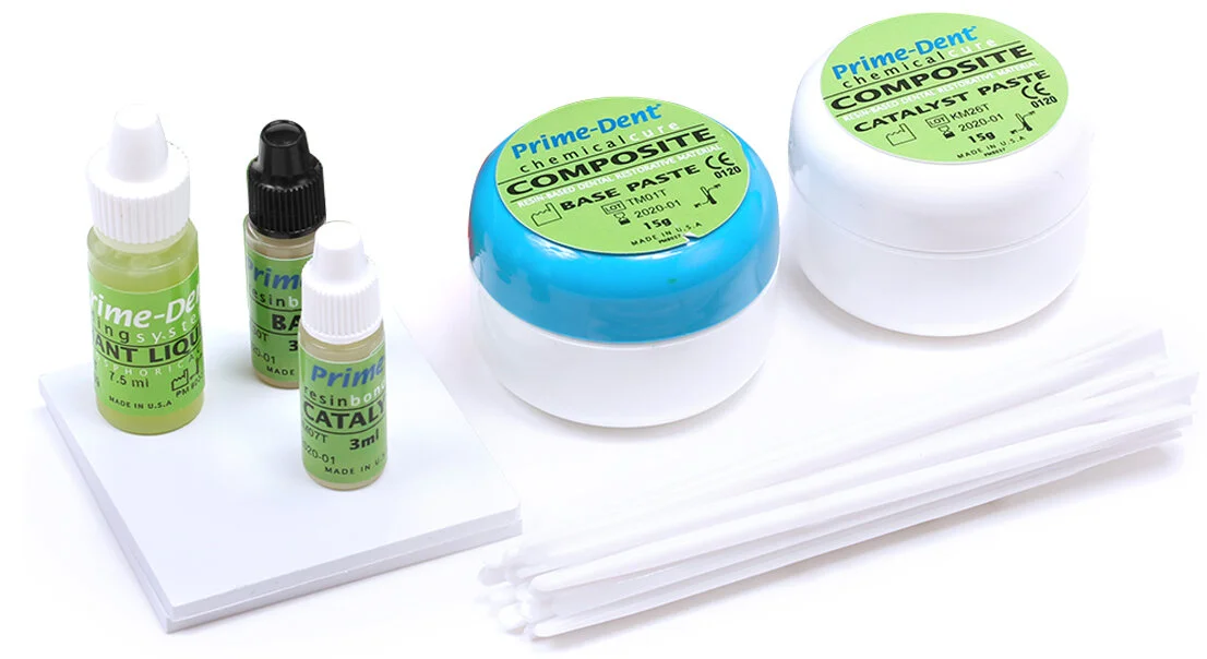 thumbnail image 2 of Prime Dent Light Cure Hybrid Composite Dental Resin – Incisal Shade, 4.5g Syringe 2 of 6