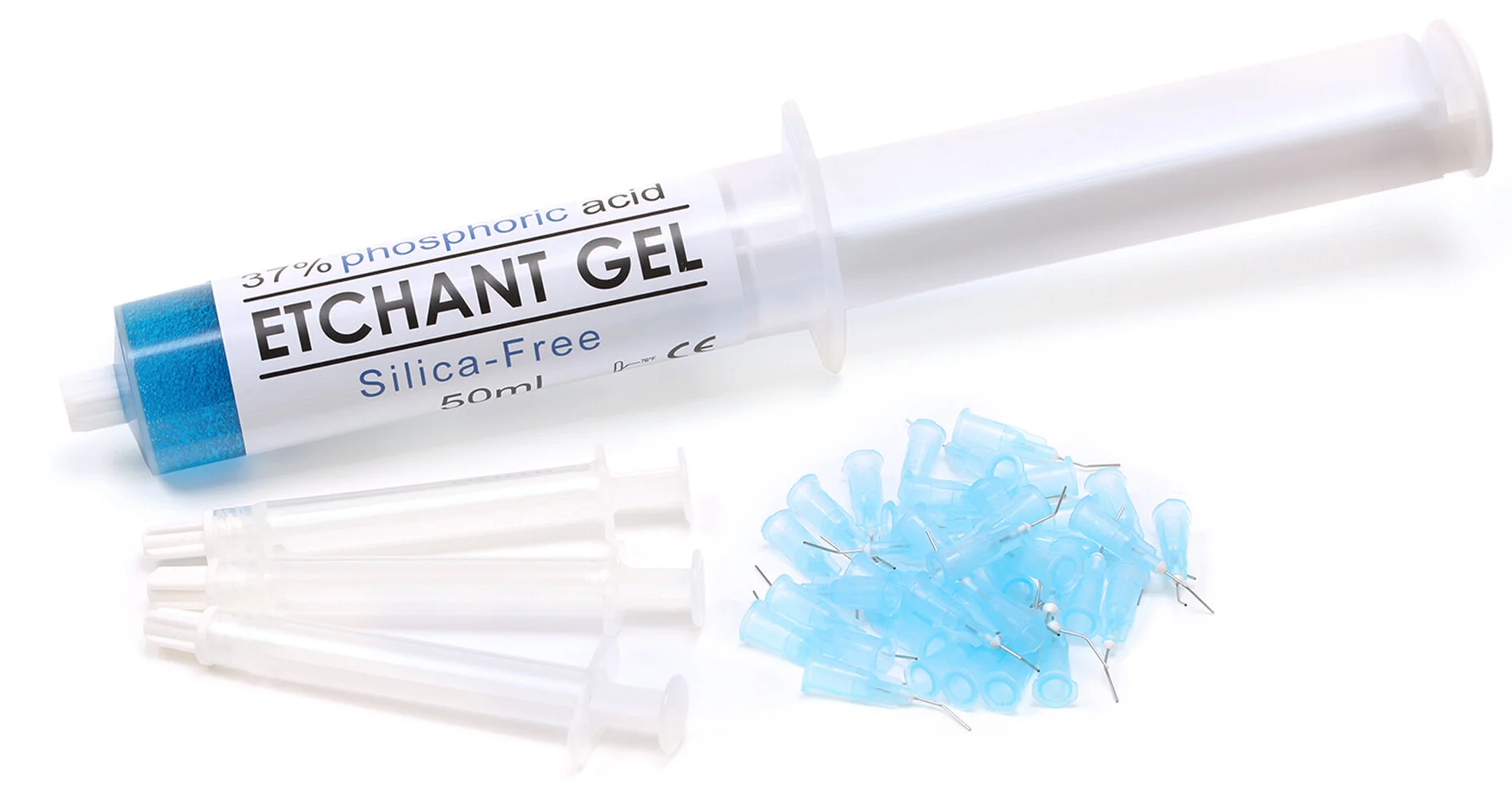 thumbnail image 2 of Dental Porcelain Etch Gel 9.5% Acid Etchant – 2.5 Ml Syringe With 3 Tips – For Dental Lab, Endodontics 2 of 3