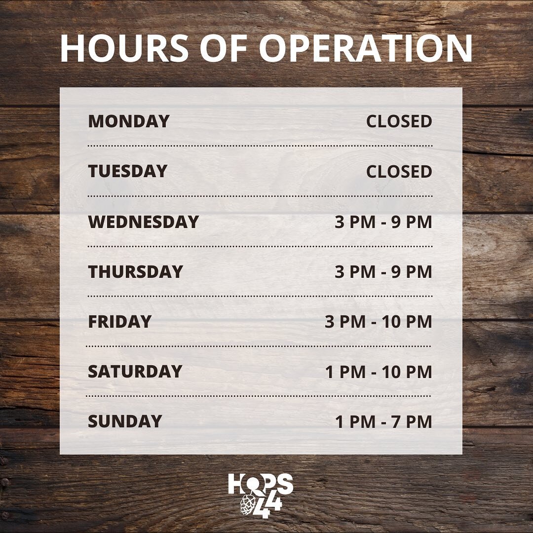 We said something was brewing&hellip; NEW HOURS! 🍺⏰ 

✔️ Hops 44 has added additional hours on Wednesday and Thursday, now opening at 3 PM.
✔️ Happy Hour will be from 3 PM - 6 PM Wednesday-Friday. 

#Savectrestaurants #ctbites #cteats #goodcteats #c