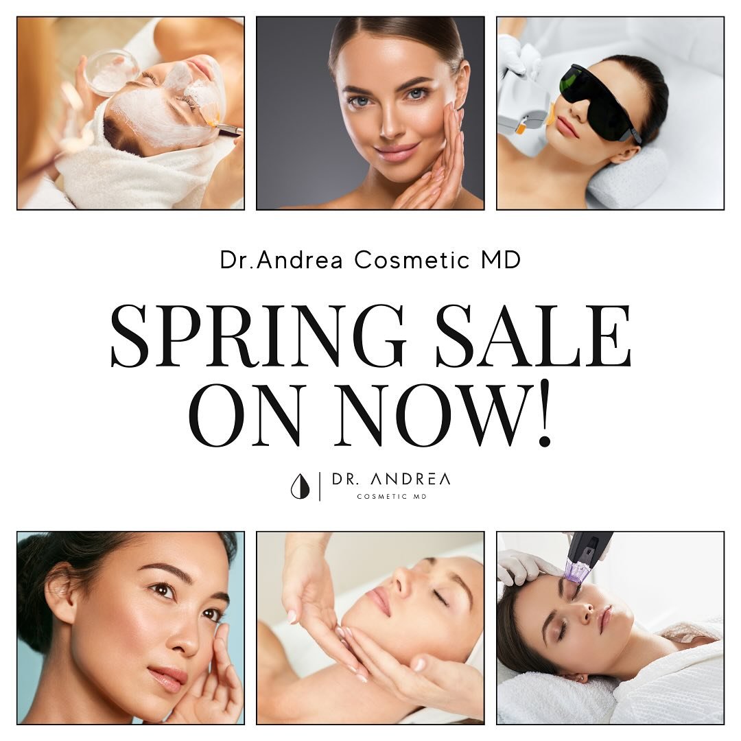 Refresh and renew your skin this spring!🌸 All of our aesthetic treatments with our Aesthetician are now on SALE until May 31, 2024.✨

We have BIG savings on individual treatments and packages for all our facials, chemical peels and technology - save