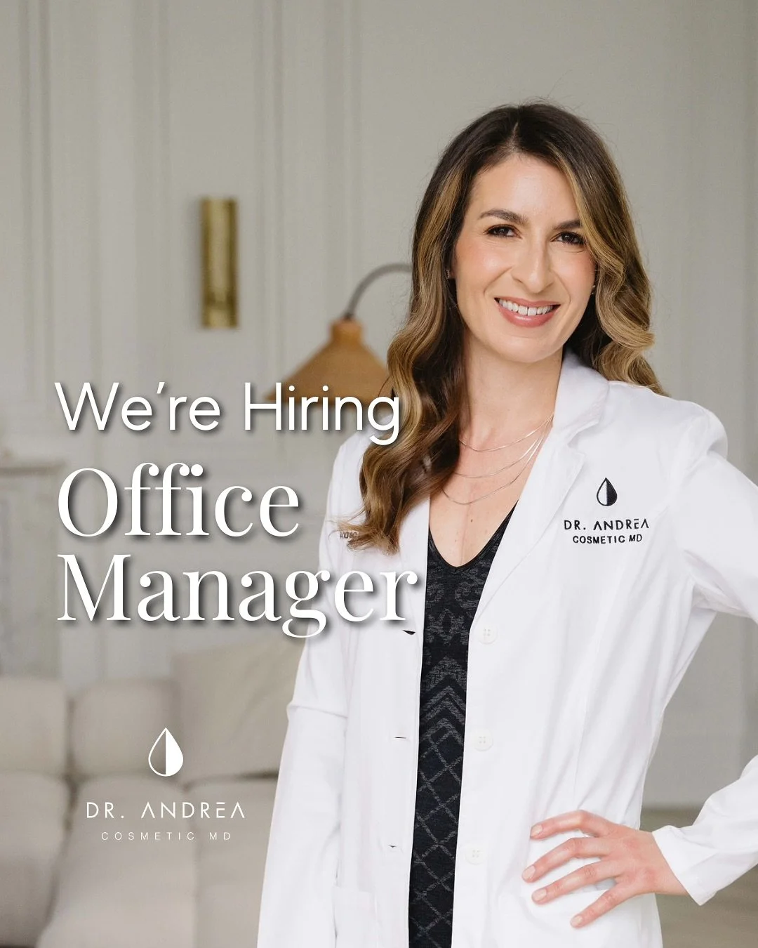 ✨We&rsquo;re Hiring: Office Manager✨

We&rsquo;re looking for an organized, proactive, and gracious Office Manager to join our fast-paced clinic.

If you&rsquo;re highly detail-oriented, approachable, tech savvy, a great communicator, and thrive in a
