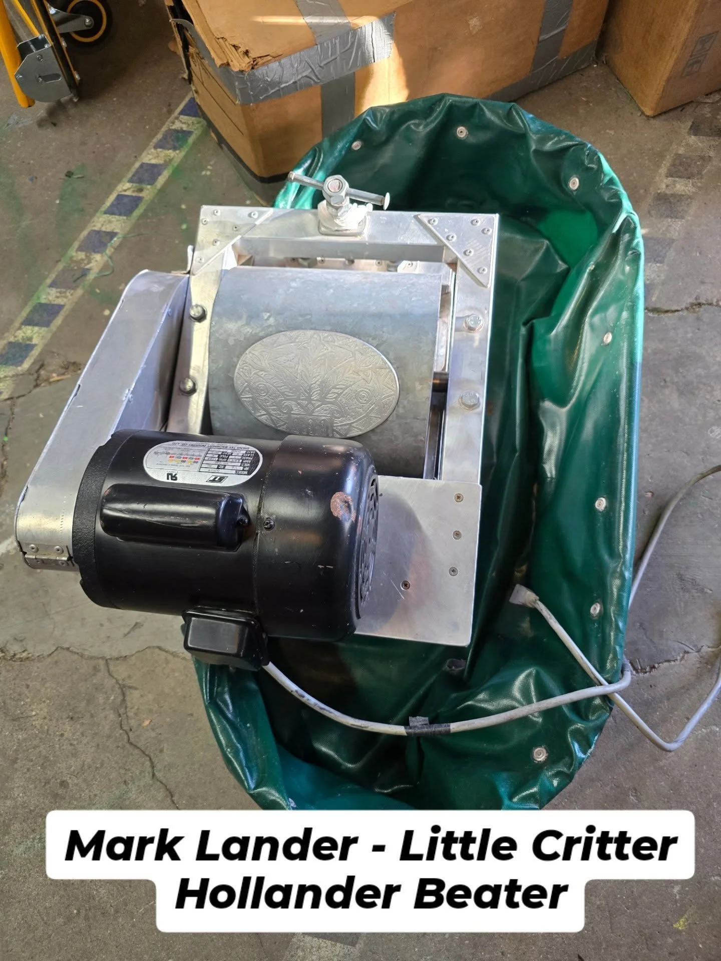 Calling all paper makers! We have a Mark Lander -Little Critter Hollander Beater for pulp making as is for $250.