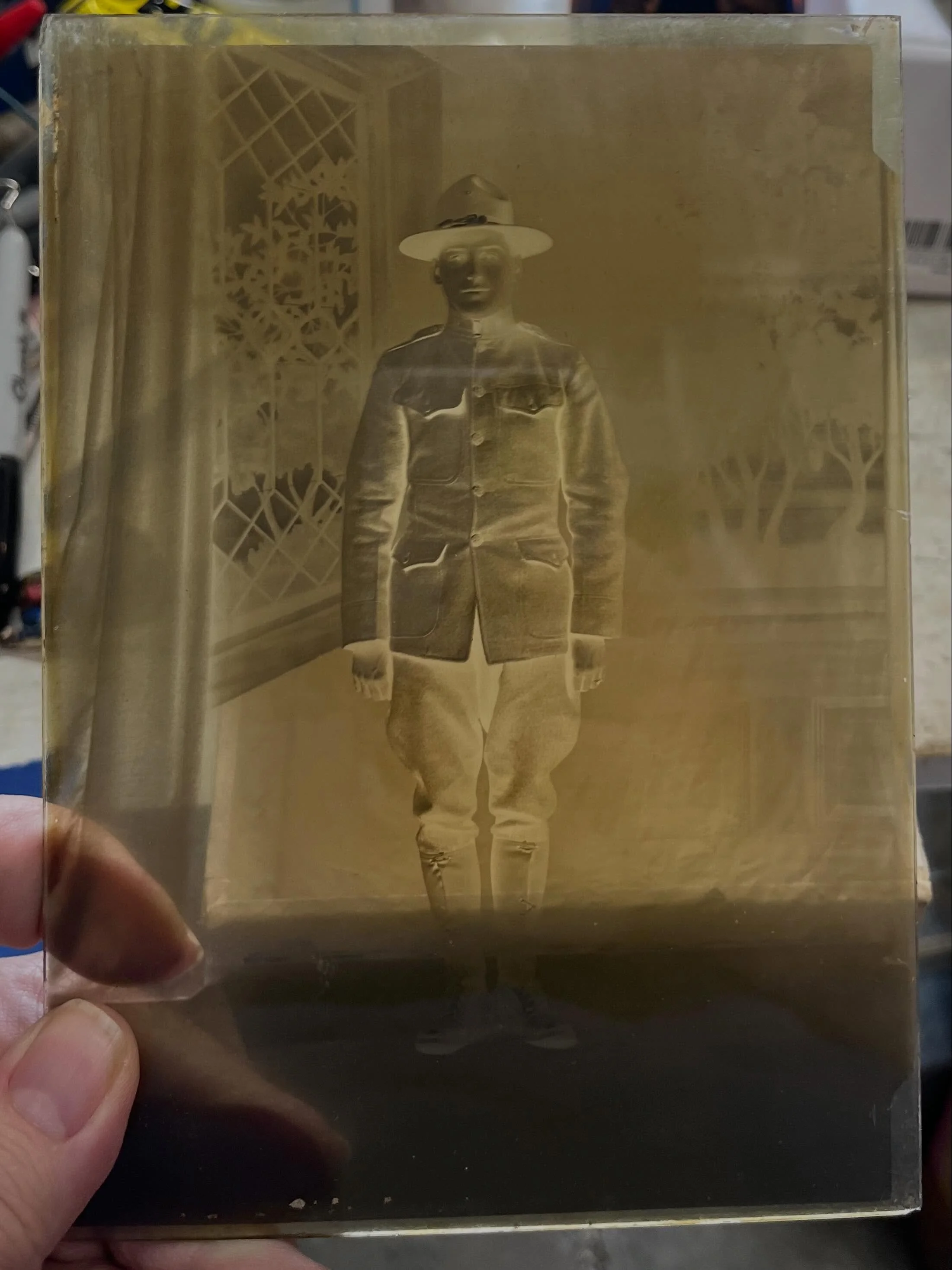 Ghostly antique images on glass slides! Lots of WWI soldiers, Renaissance art, and a few fancy ladies. $18 each.