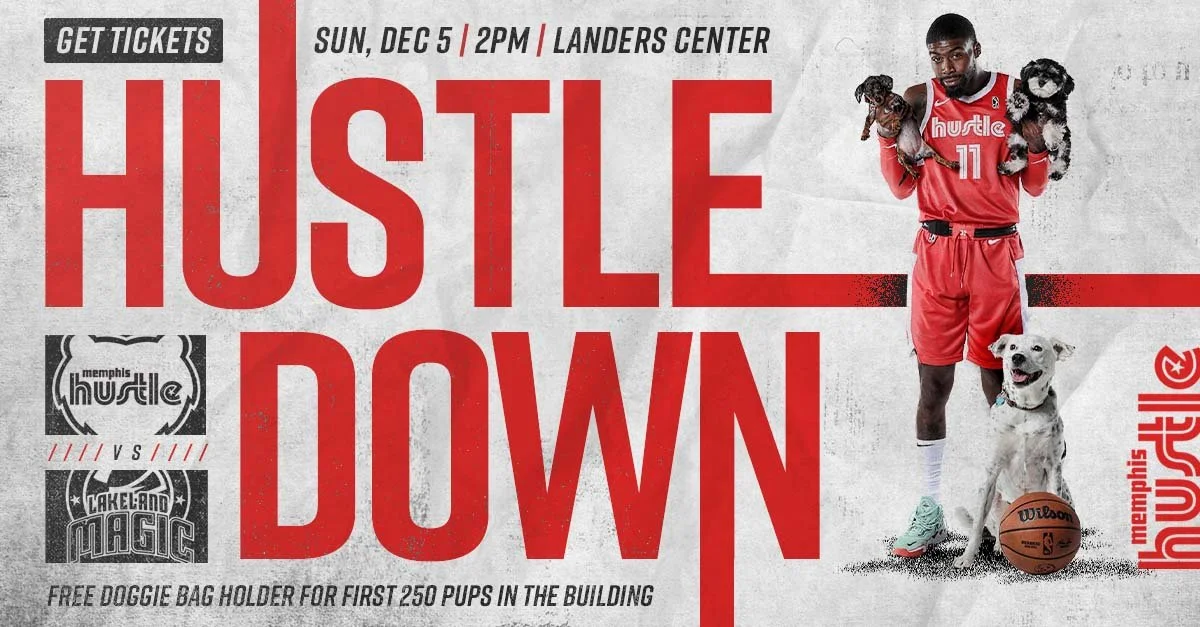 Tell your dawgs. 
Get tix to Hustle & Hounds Night. 