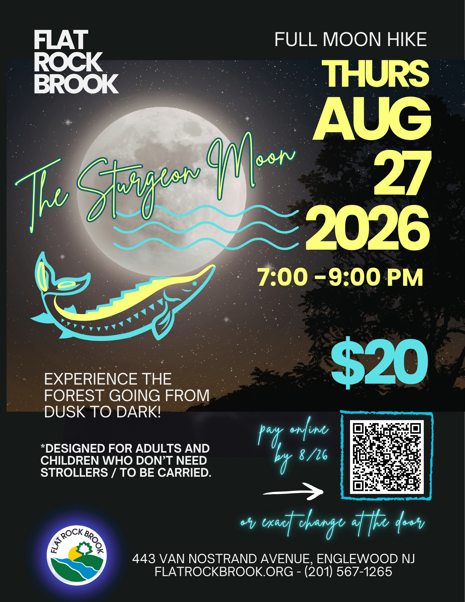 Flat Rock Brook Full Moon Hike August 27, 2026