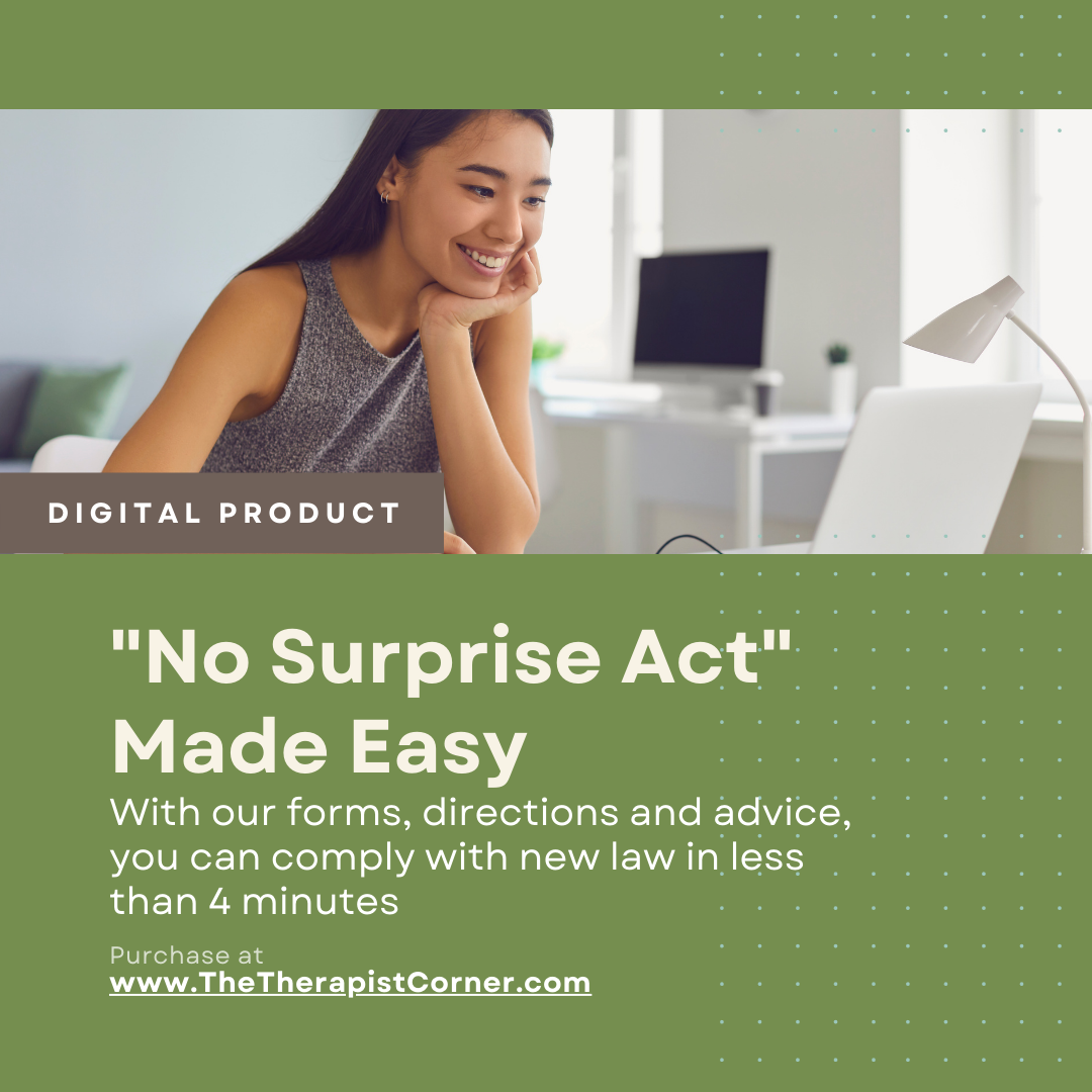 "No Surprise Act" Made Easy for Private Practice — Seattle Therapists