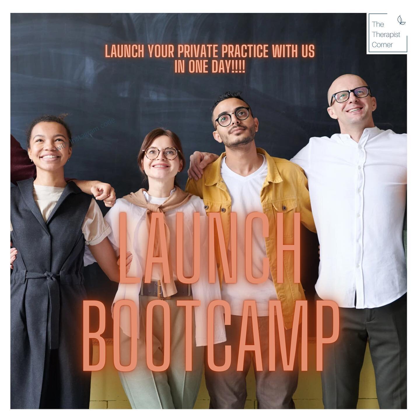 Join Us August 12th &amp; You&rsquo;ll Be Ready To Open Your Private Practice the Next Day!

This is a hands-on, get-it-done business Bootcamp for therapists ready to start a private practice. If you value being efficient, business savvy, and profess