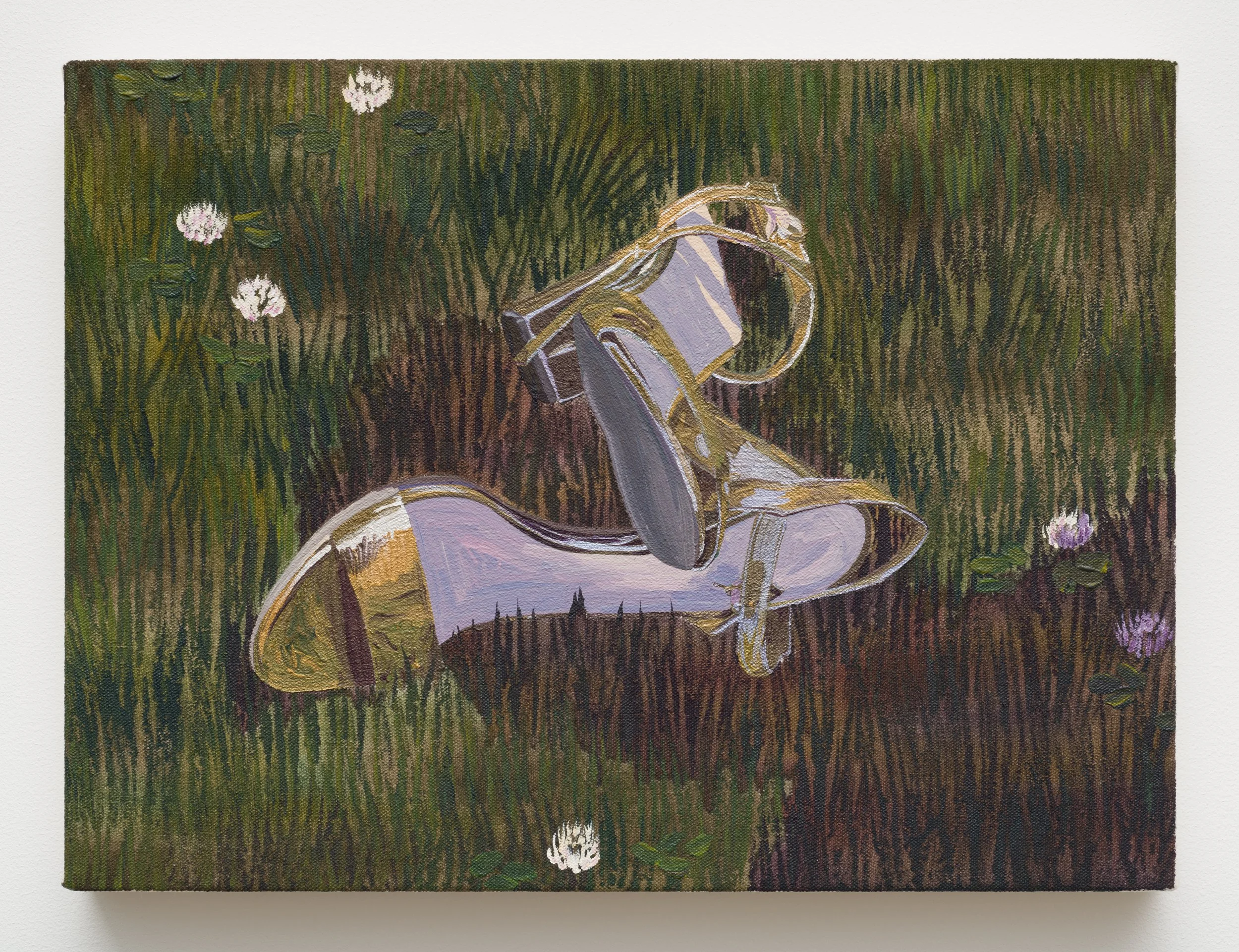 Hold On, My Heels, 12 x 18 in (30.48 x 40.64 cm), acrylic on canvas