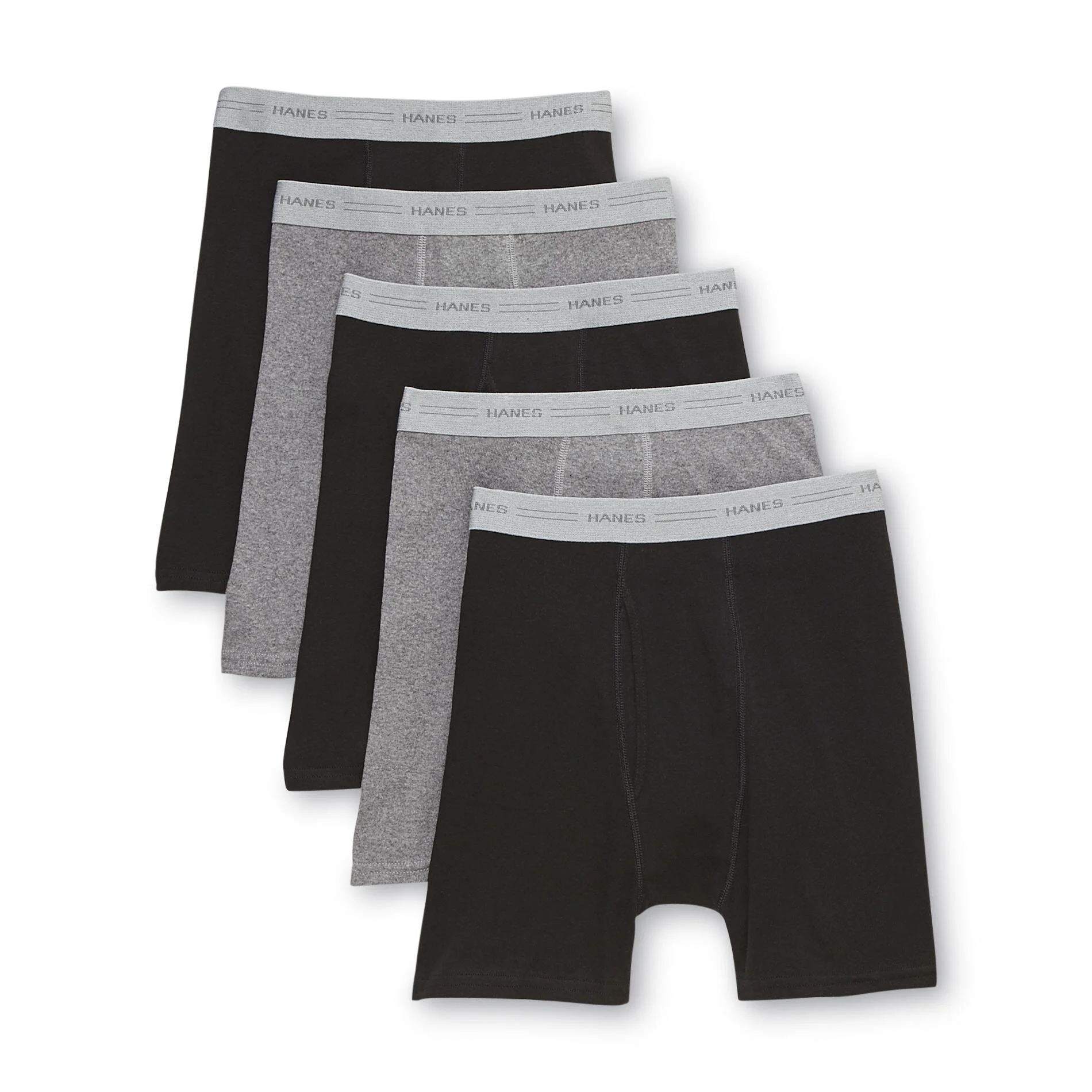 Hanes Men’s Boxer Briefs Assorted Black/Grey
