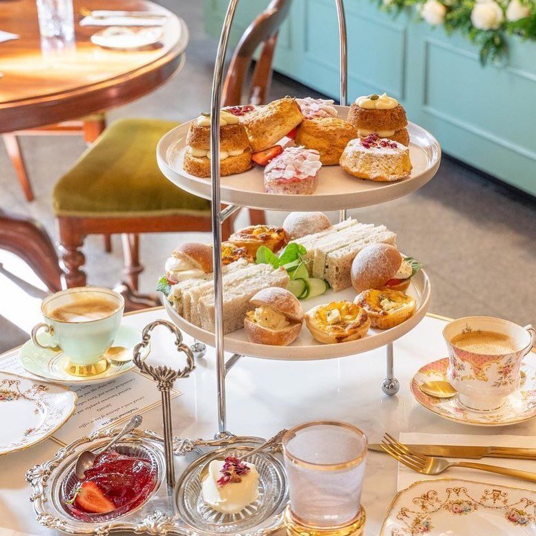 Did someone say high tea? 🫖 
Featuring our traditional high tea where all items are baked in house fresh daily by our British pastry chef 🤍
.
.
Thank you @gastrology.co for the wonderful high tea write up!