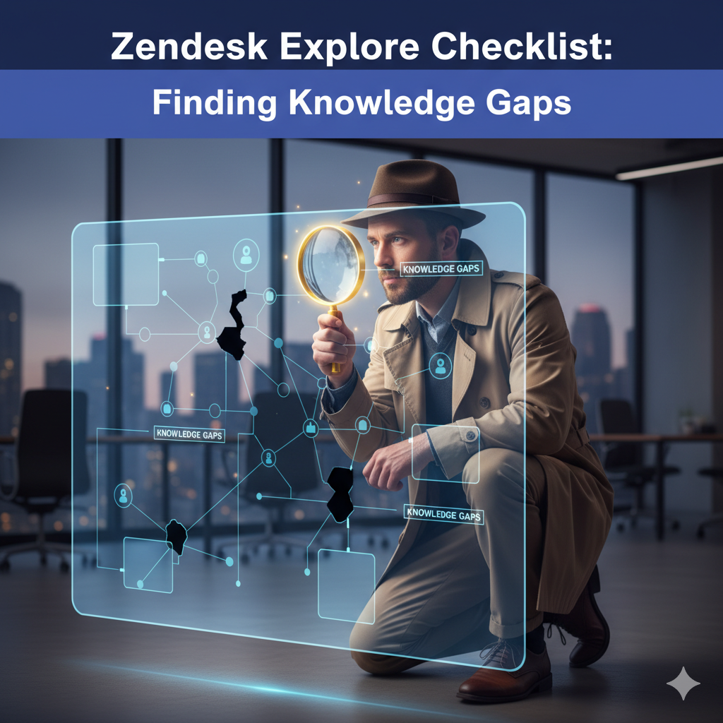 Exploring Gaps Zendesk Explore Knowledge Gaps Checklist — ROCA.WORK