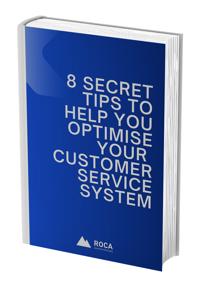 8 Secret Tips for Optimising Your Customer Service ebook cover