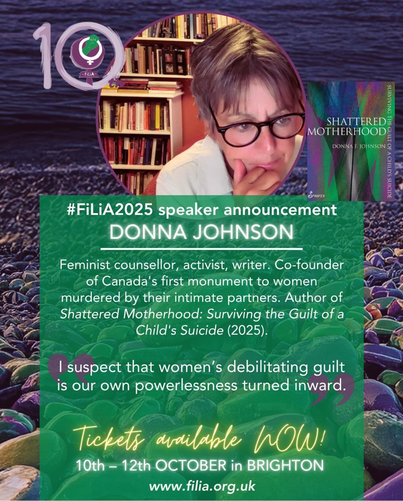 Repost via @filia_pix 
・・・
It&rsquo;s #Saturday #FiLiA2025 speaker news!

DONNA F. JOHNSON, born in Montreal, has worked as a counsellor at a refuge for women and children escaping #domesticabuse and is a Spinifex Press author will be speaking at #Fi