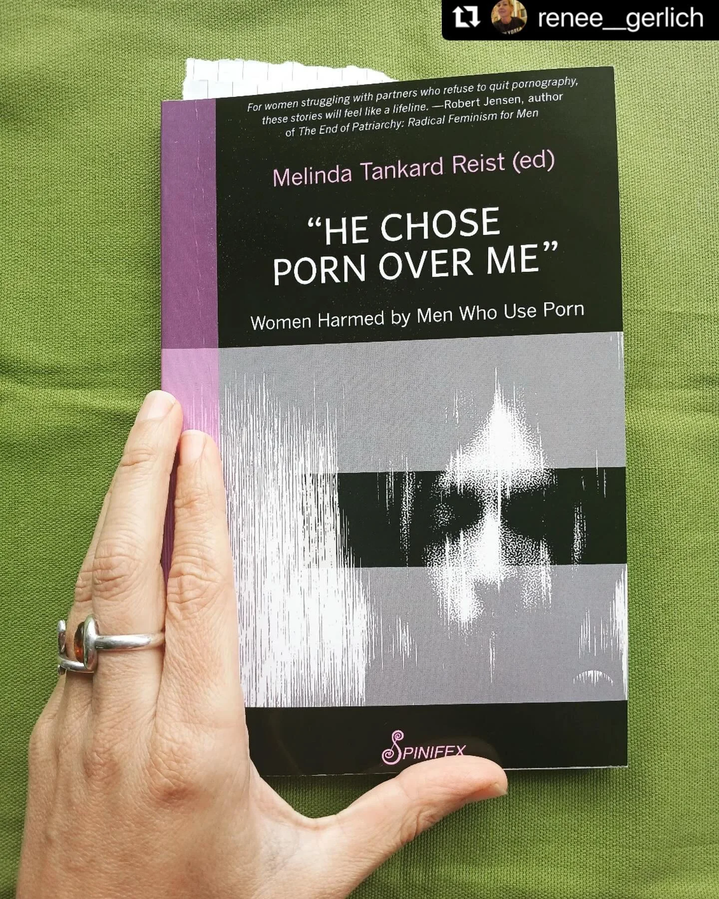 Repost via @renee__gerlich 
・・・
&ldquo;I hope this book will help women demand higher standards in relationships, be more discerning, recognise the signs, and turn away from men who use porn. And that, more broadly, individuals who value intimacy, co