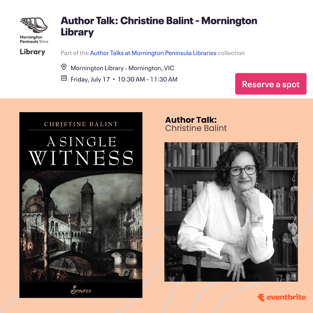 Christine Balint Author Talk at Mornington Library