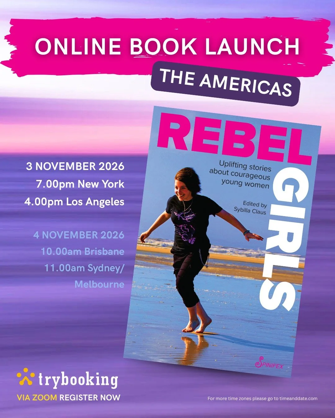 Join us for this special online event for the Americas celebrating the release of Rebel Girls: Uplifting Stories About Courageous Young Women. 

Designed for time zones in North and South America + Australia, join us online on 3 November 2026* to hea
