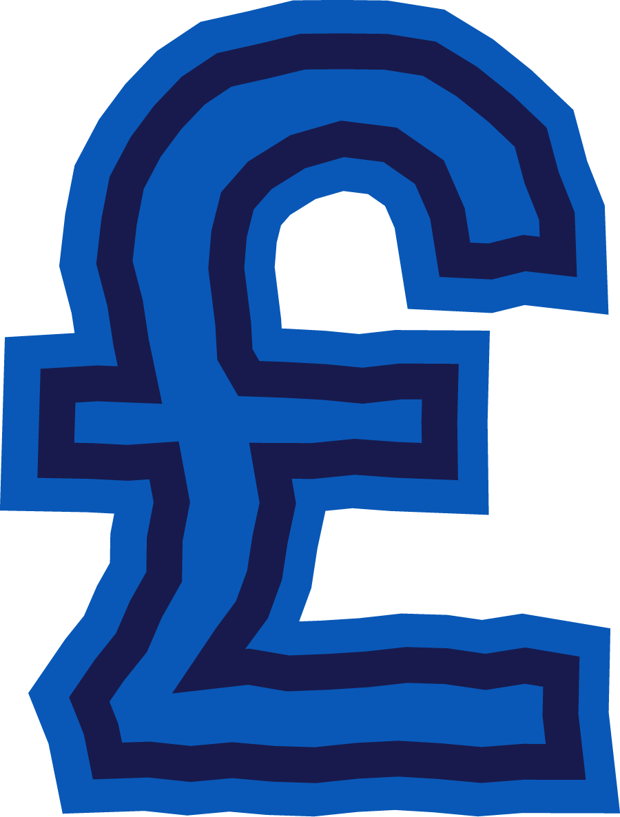 A stylized large blue number 2 with dark blue borders.