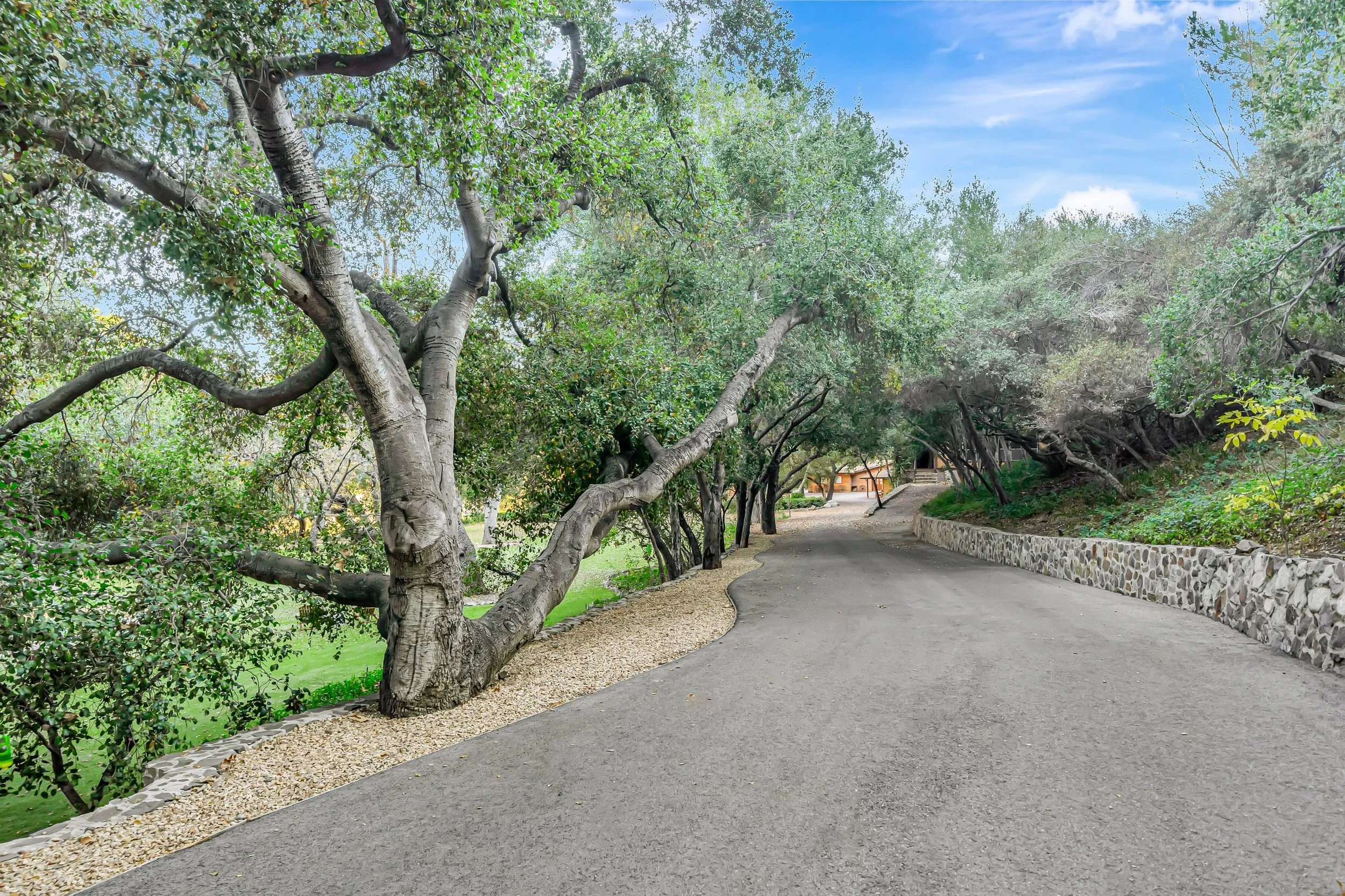 California ranch surrounded by oak trees