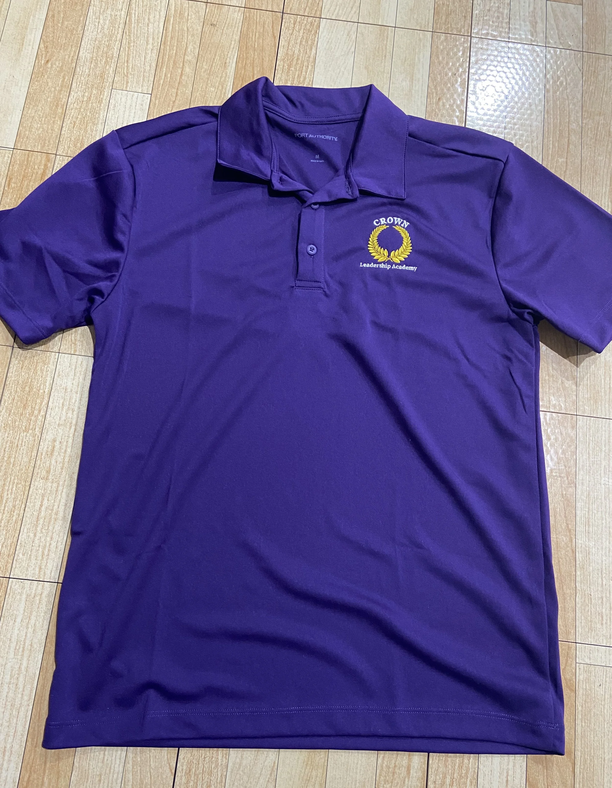 Men s Performance Polo With Embroidered Logo Crown Leadership