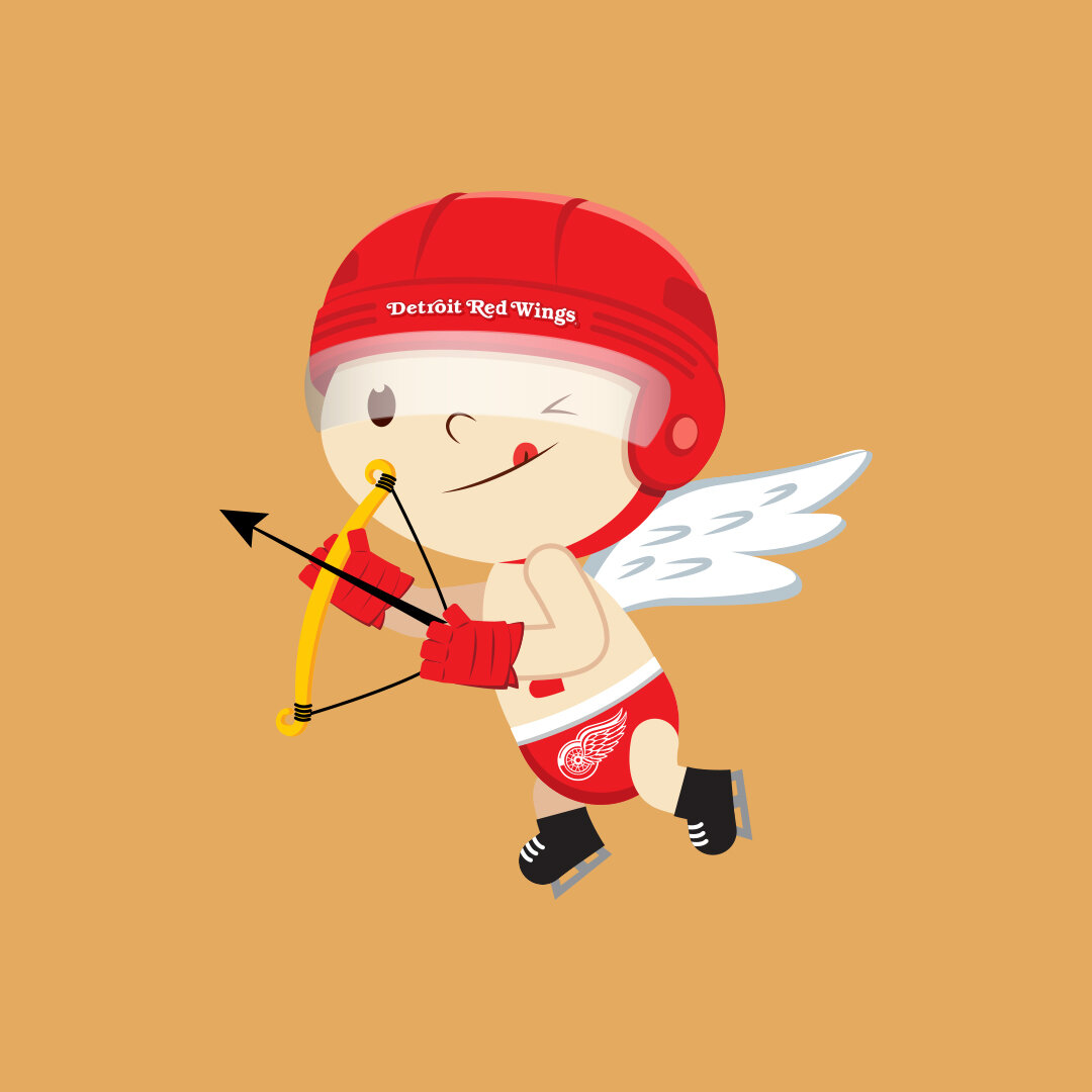 Detroit Red Wings Hockey Cupid
