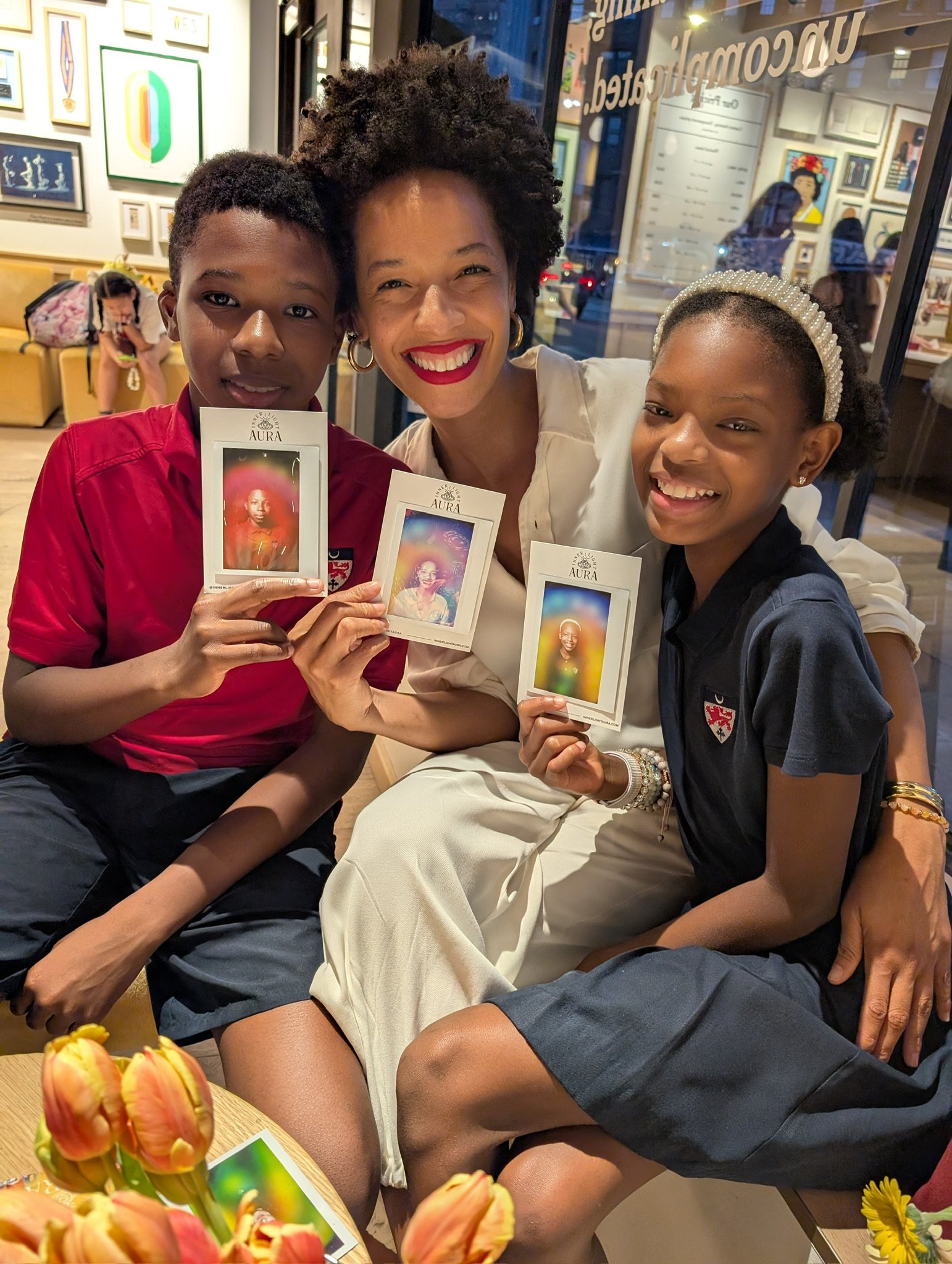 NYC Aura Photography of Family at Framebridge Event Activation