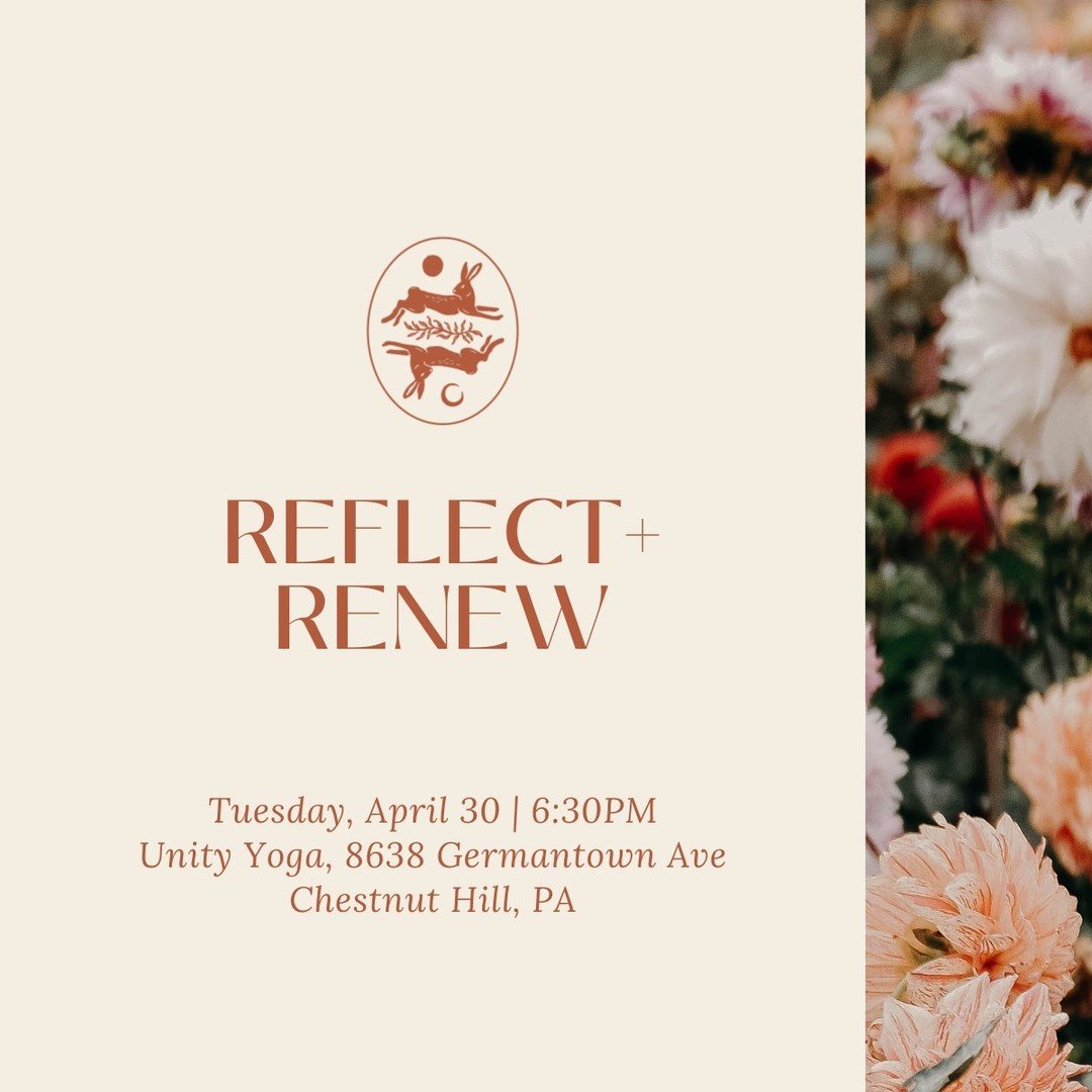 We are THRILLED to be partnering with @shoprabbitrabbit once more for their Reflect and Renew event on Wednesday, April 30th in Chestnut Hill, PA. Pre-register through the link in our bio🧡

We love making events extra special with this interactive c