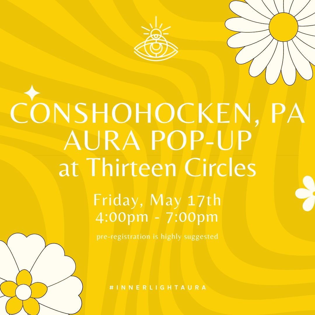 Conshy, we're coming back to see you at @thirterrncirclesshop on Friday, May 17th! Pre-register via link in bio and come discover your aura with us✨

We love making events extra special with this interactive connection photography experience. If you 