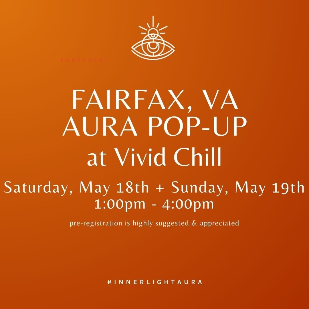 @sarasilverstein is popping up in Fairfax Virginia next weekend to snap some auras! Come out and discover your colors at @vividchill with us May 18 + 19 🧡

We love making events extra special with this interactive connection photography experience. 
