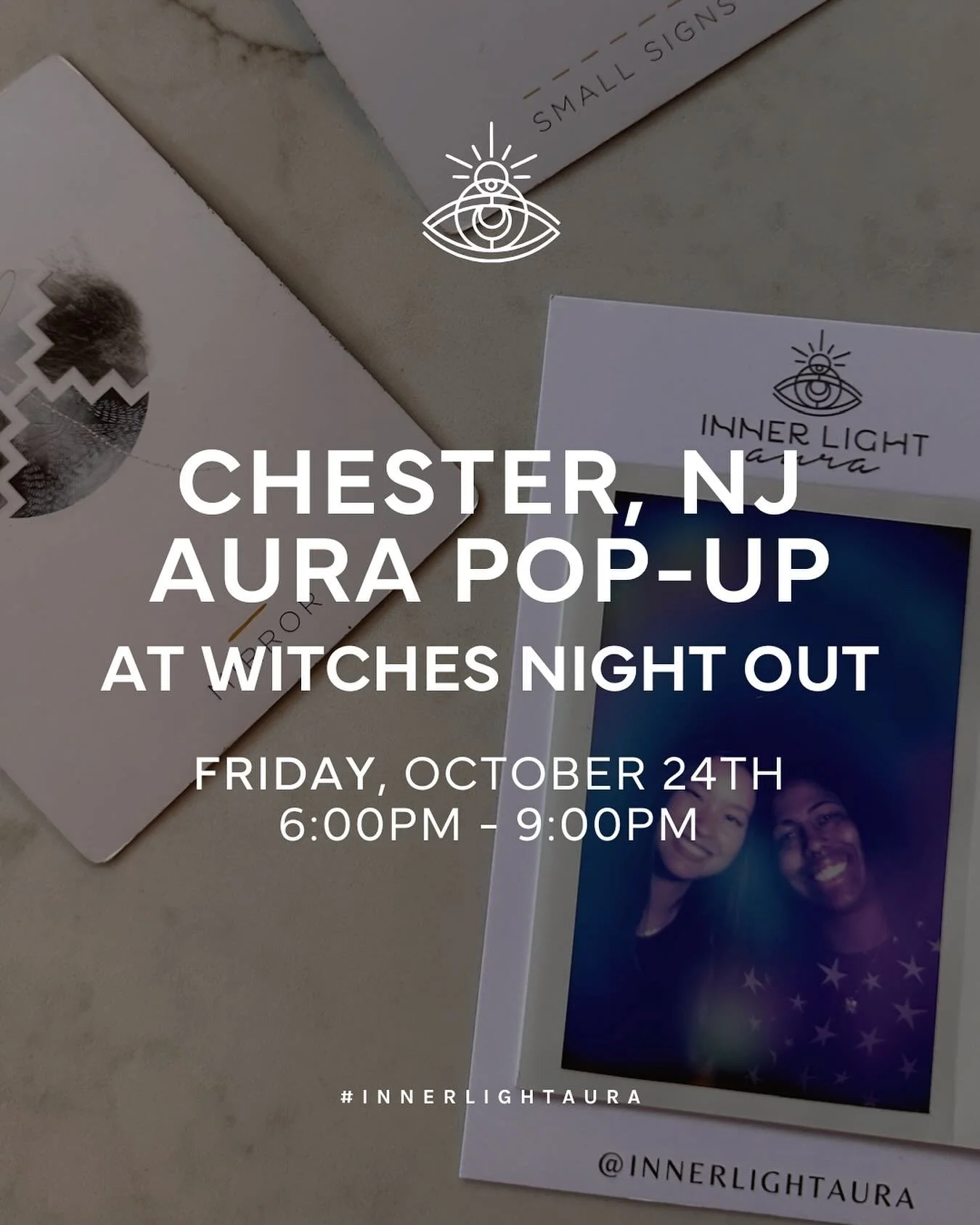✨ Witches Night Out just got a little more magical. Join us in Chester, NJ for an aura pop-up this Friday, October 24th from 6&ndash;9 PM! Let your energy shine and see what your aura says about you. 💫

@rebelsheepwineco