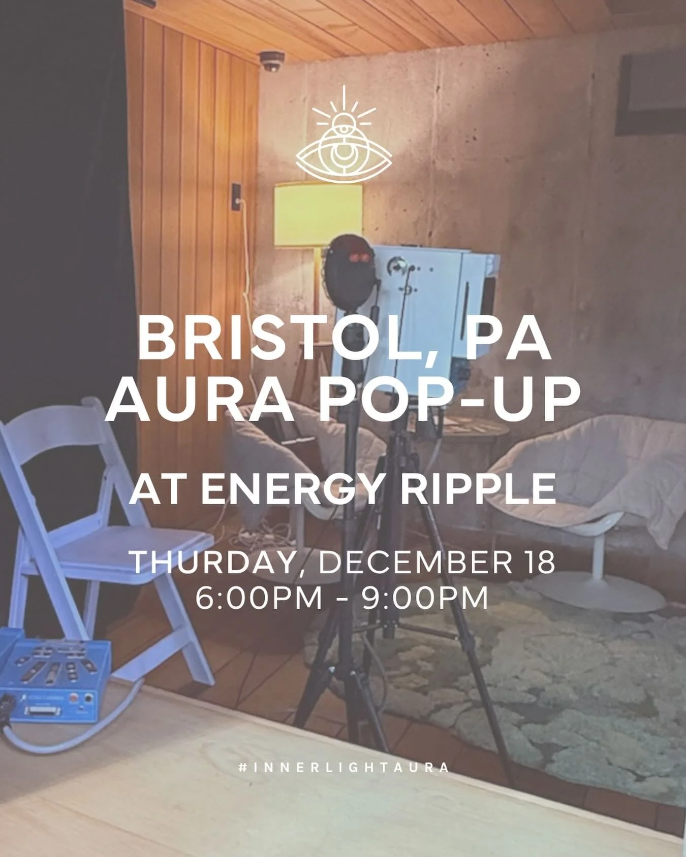 Bristol, we&rsquo;re bringing the glow to Energy Ripple! 🌈✨
Join us for an aura pop-up on December 18 from 6&ndash;9PM and see what your energy&rsquo;s been up to.

Discover the colors that create you with us at one of our upcoming pop-ups:
12/14: @
