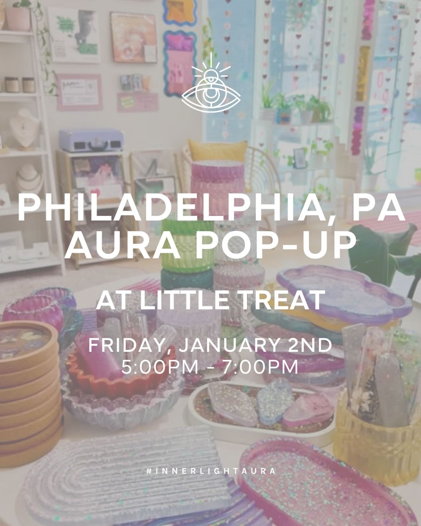 Your aura called&hellip; it wants a Philly pop-up 💖
✨ Aura readings at Little Treat @youdeservealittletreat 
📍 Philadelphia
🗓 Friday, Jan 2 | 5&ndash;7PM
See you there 🌈