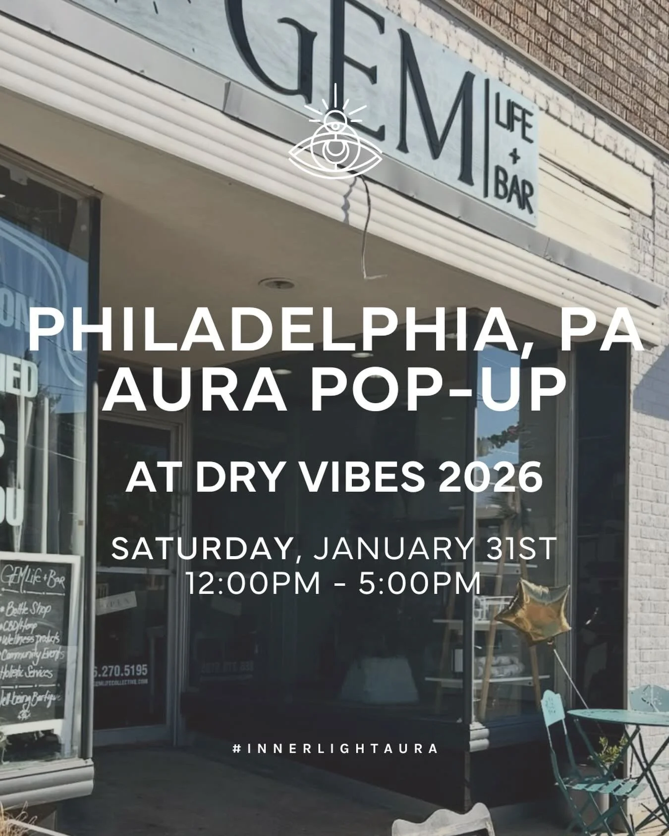 ✨ PHILLY, we&rsquo;re popping up! ✨
Join us for an Aura Photography Pop-Up at Dry Vibes in Philadelphia, PA. Capture your unique energy and take home a stunning aura portrait that reflects your inner light.

📍 Dry Vibes &ndash; Philadelphia, PA @gem