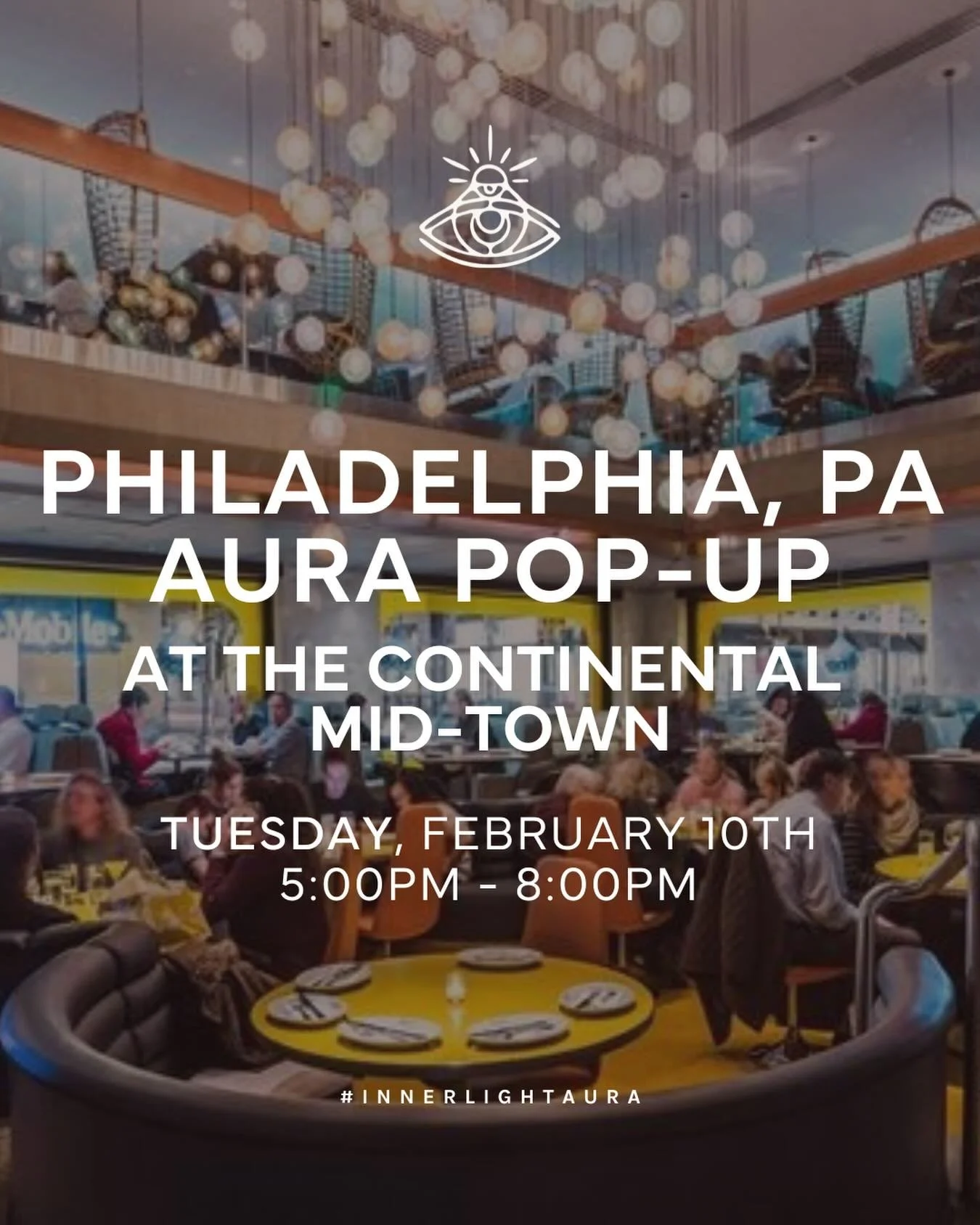 PHILLY ✨ Your aura moment awaits.
We&rsquo;re bringing aura photography to The Continental Mid-Town for one night only.
🗓 Tuesday, Feb 10 @continental_midtown 
⏰ 5&ndash;8 PM
Come curious, leave glowing. 🌟