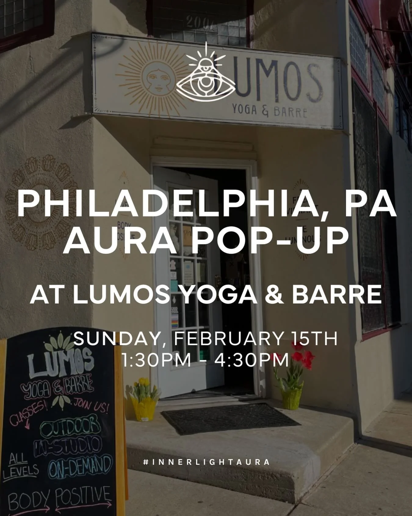 Your aura tells a story 🌈
Come experience Aura Photography at our Philadelphia Pop-Up inside Lumos Yoga &amp; Barre ✨

🗓 Sunday, February 15th
⏰ 1:30&ndash;4:30 PM
📍 @lumosyogaandbarre | Philadelphia, PA

Step into the space, align your energy, an