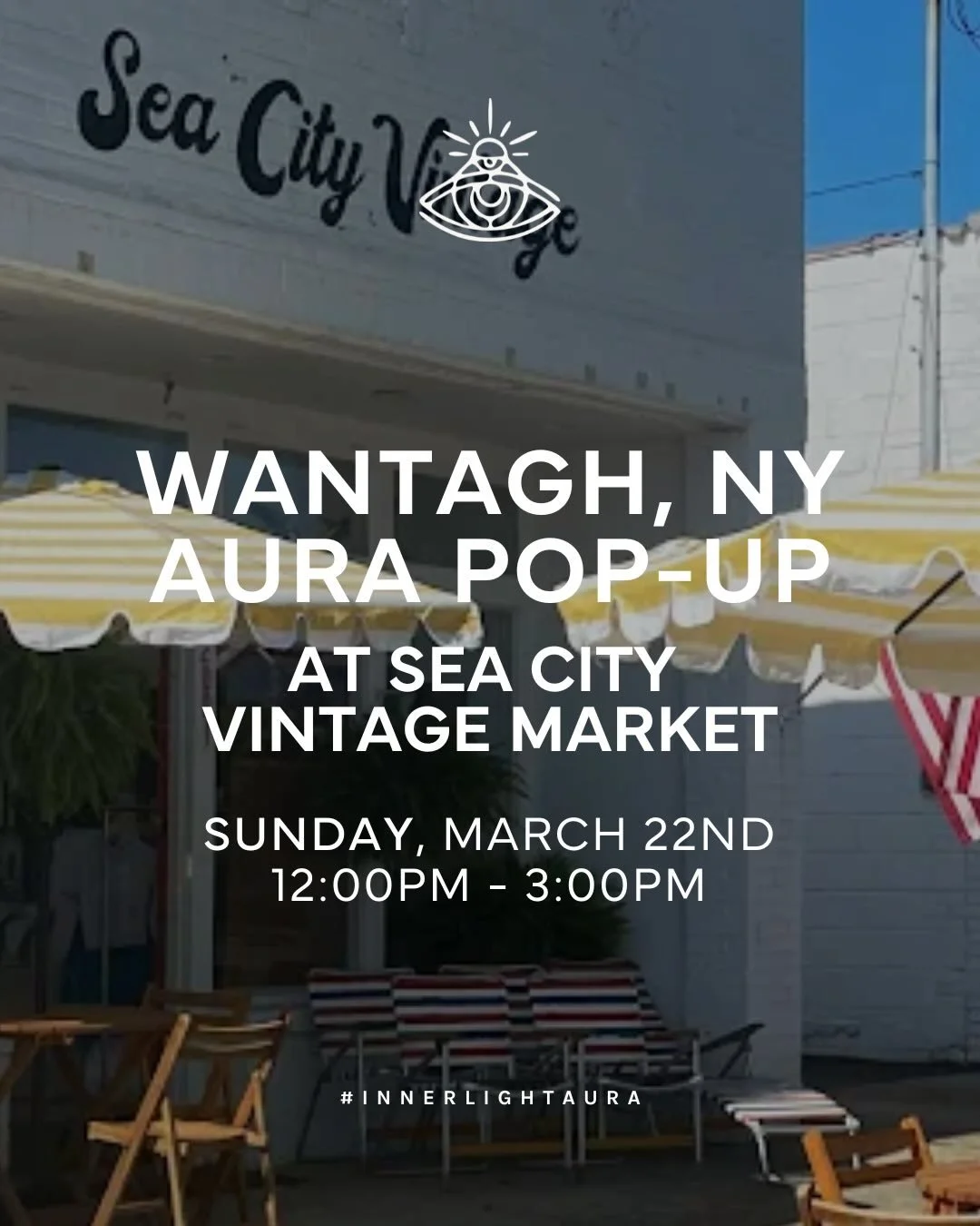 Long Island, we&rsquo;re coming your way 🌈✨
Join Inner Light Aura for an aura photography pop-up at Sea City Vintage Market in Wantagh, NY.

📍 Sea City Vintage Market @seacityvintage @seacityvintagemarket 
🗓 Sunday, March 22nd
⏰ 12:00 PM &ndash; 3
