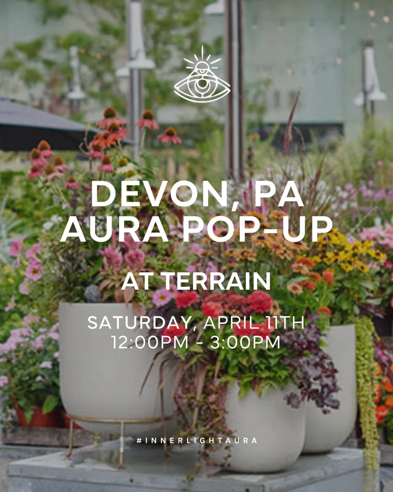 Devon, we&rsquo;re bringing the energy your way ✨
Join us at @shopterrain for an aura pop-up experience you won&rsquo;t want to miss.

📍 Terrain, Devon PA
🗓 Saturday, April 11th
⏰ 12:00 PM &ndash; 3:00 PM

Come discover your colors, tap into your e