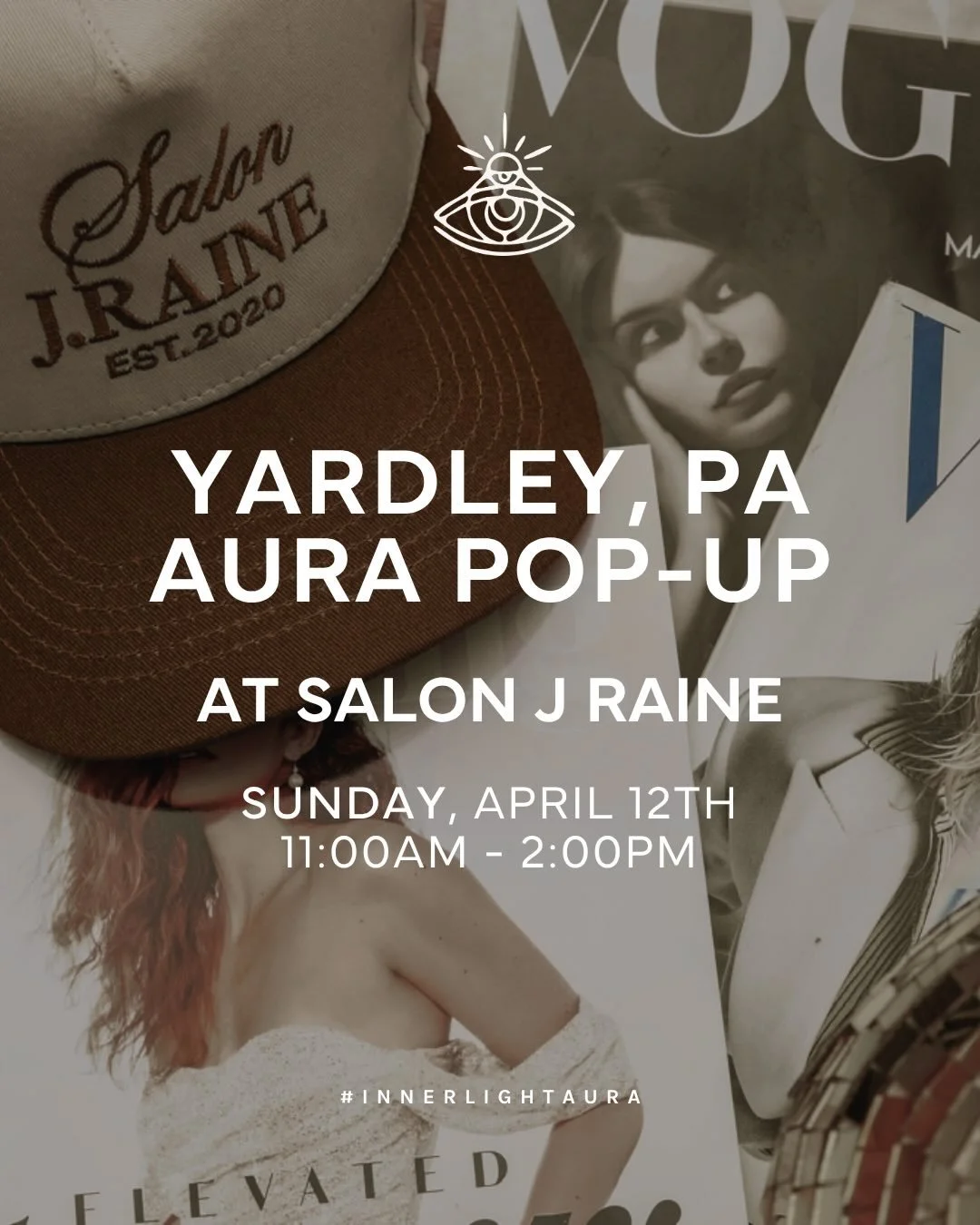 Yardley, we&rsquo;re bringing the energy ✨
Aura readings + portraits at @salonjraine 
Sunday, April 12th | 11AM&ndash;2PM.
Step in, tune in, and see yourself in a whole new light.

Discover the colors that create you with us at one of our upcoming po