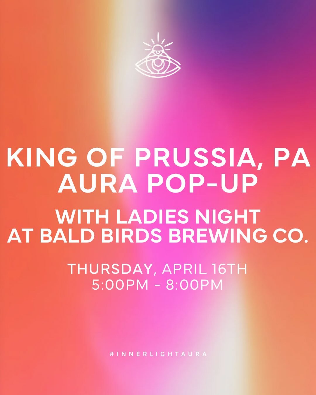 Girls&rsquo; night, but make it ✨aligned✨

Join us in King of Prussia for an aura pop-up during Ladies Night at Bald Birds Brewing Co. 💫
Come sip, shop, and discover your energy with a personalized aura reading.

🗓 Thursday, April 16th with @loveli