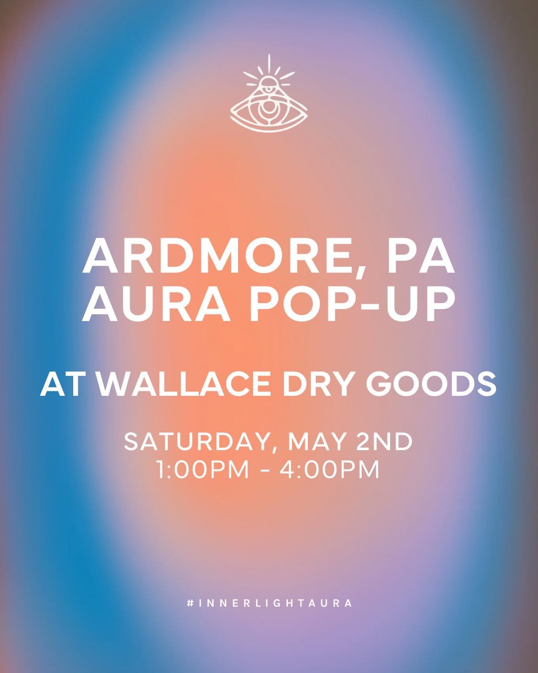 An invitation to experience your energy, beautifully captured ✨
Join us in Ardmore for an intimate aura pop-up at @wallacedrygoods 
May 2nd | 1&ndash;4 PM