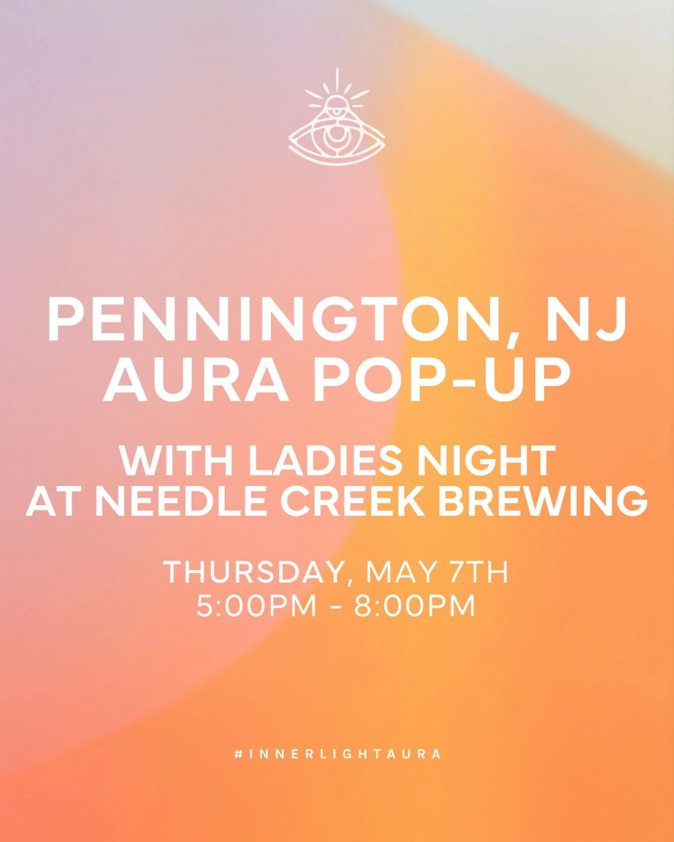 Girls&rsquo; night, but make it ✨aura✨

Pennington, NJ &mdash; May 7th, 5&ndash;8pm at Needle Creek Brewing with @lovelielinks 💫
Grab your girls &amp; come glow with us 🔮

Discover the colors that create you with us at one of our upcoming pop-ups:
