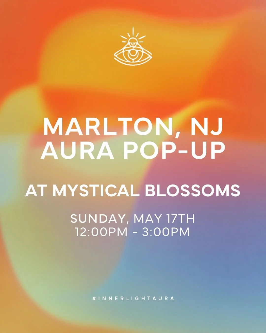 Marlton, we&rsquo;re bringing the energy your way ✨

Join us at Mystical Blossoms for a special Aura Pop-Up experience, where color meets energy and your inner light takes center stage.

📍 Marlton, NJ @mysticalblossoms 
🗓 Sunday, May 17th
⏰ 12PM &n