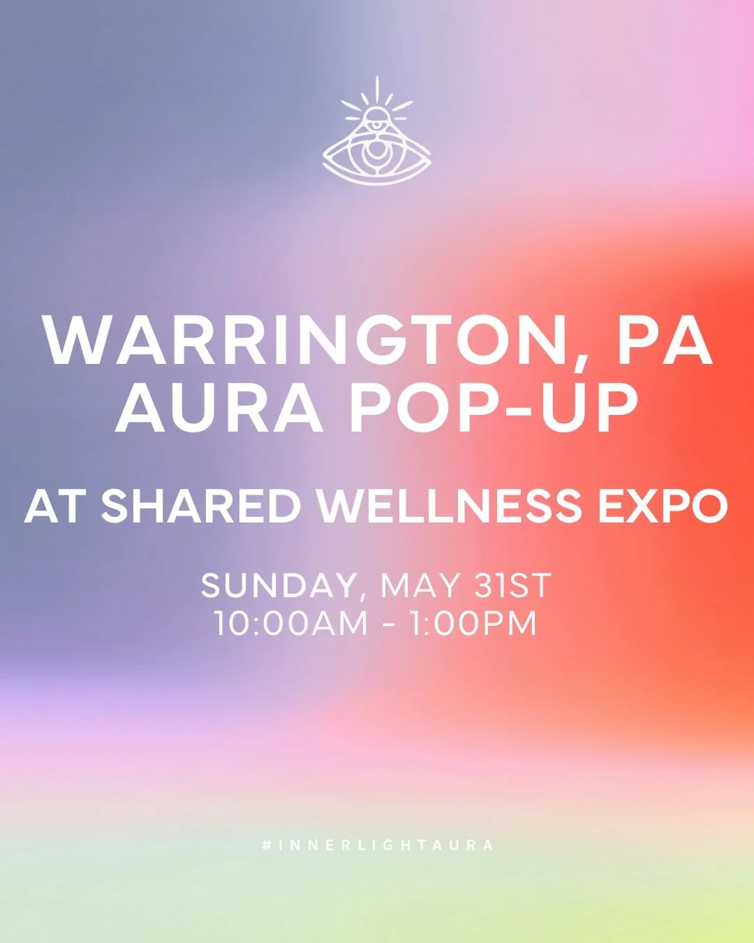 Warrington, we&rsquo;re bringing the energy your way ✨🌈

Join us at the Shared Wellness Expo on Sunday, May 31st from 10AM&ndash;1PM for aura portraits, connection, and a chance to see your energy captured in color. Head to the link in our bio to se