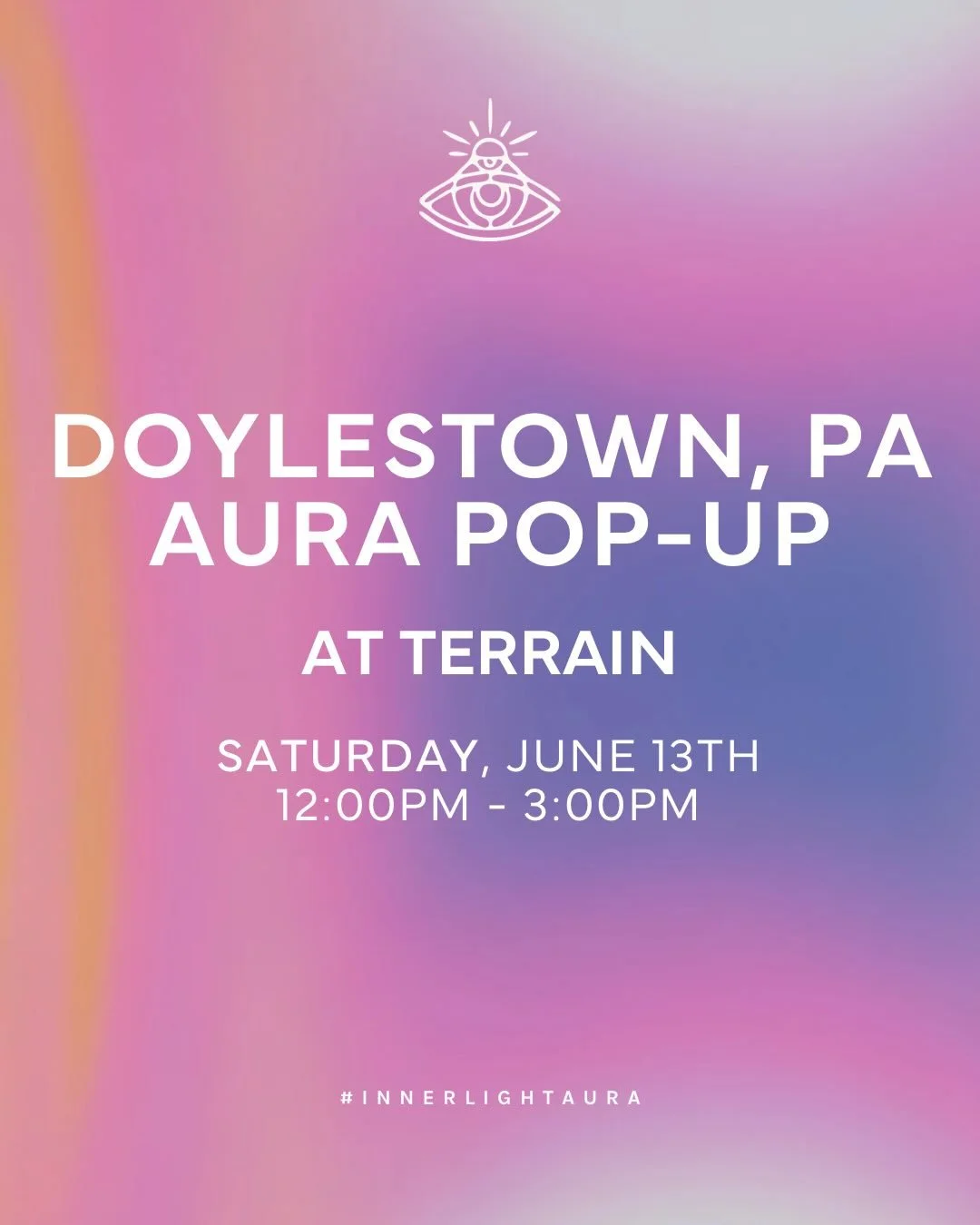 Catch us Saturday, June 13th at @shopterrain in Doylestown from 12pm-3pm. Come experience the beauty of the shop and your aura all at once✨

Spots can be reserved via the link in our bio, we can&rsquo;t wait to see you there!

Discover the colors tha