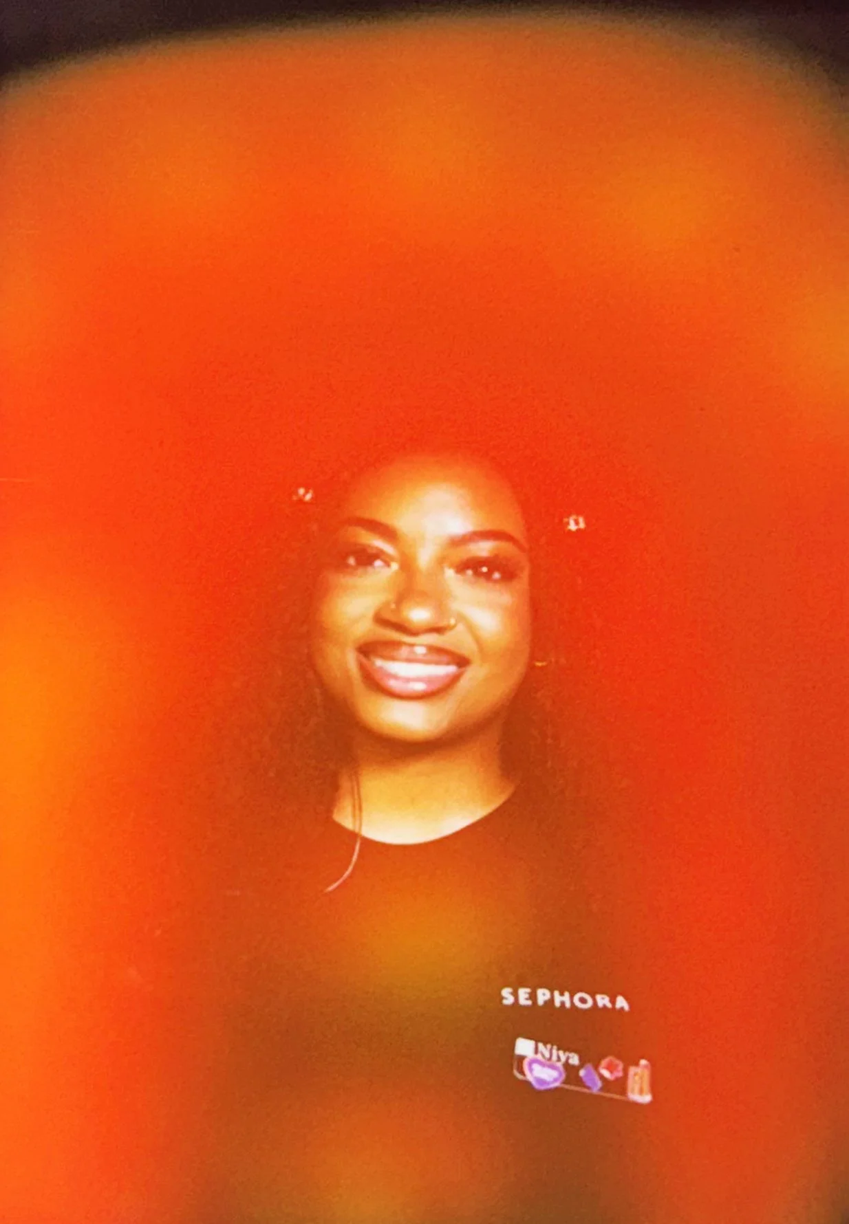 Vibrant Red Aura Photograph
