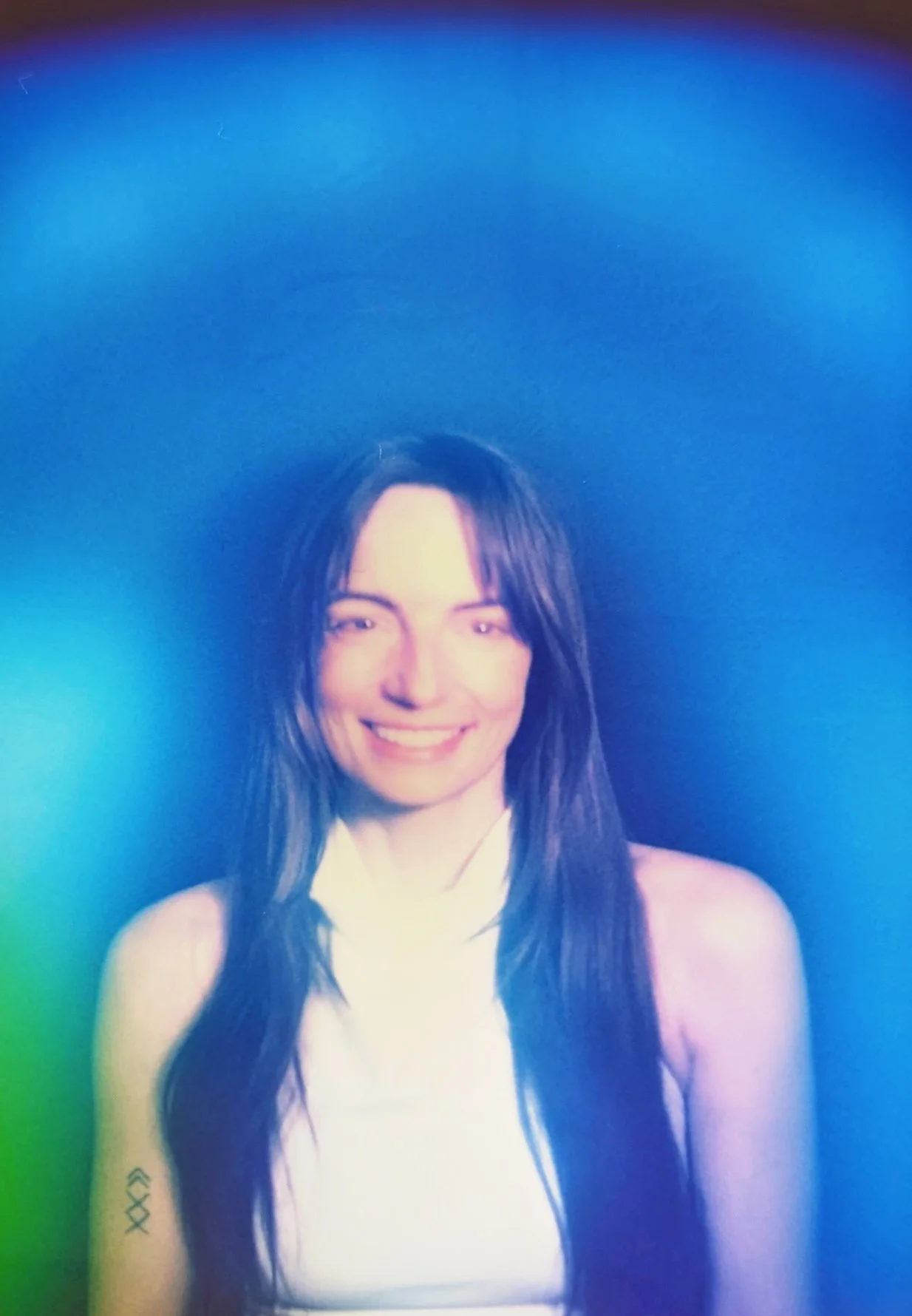 Blue Aura Photograph with Crown Radiance